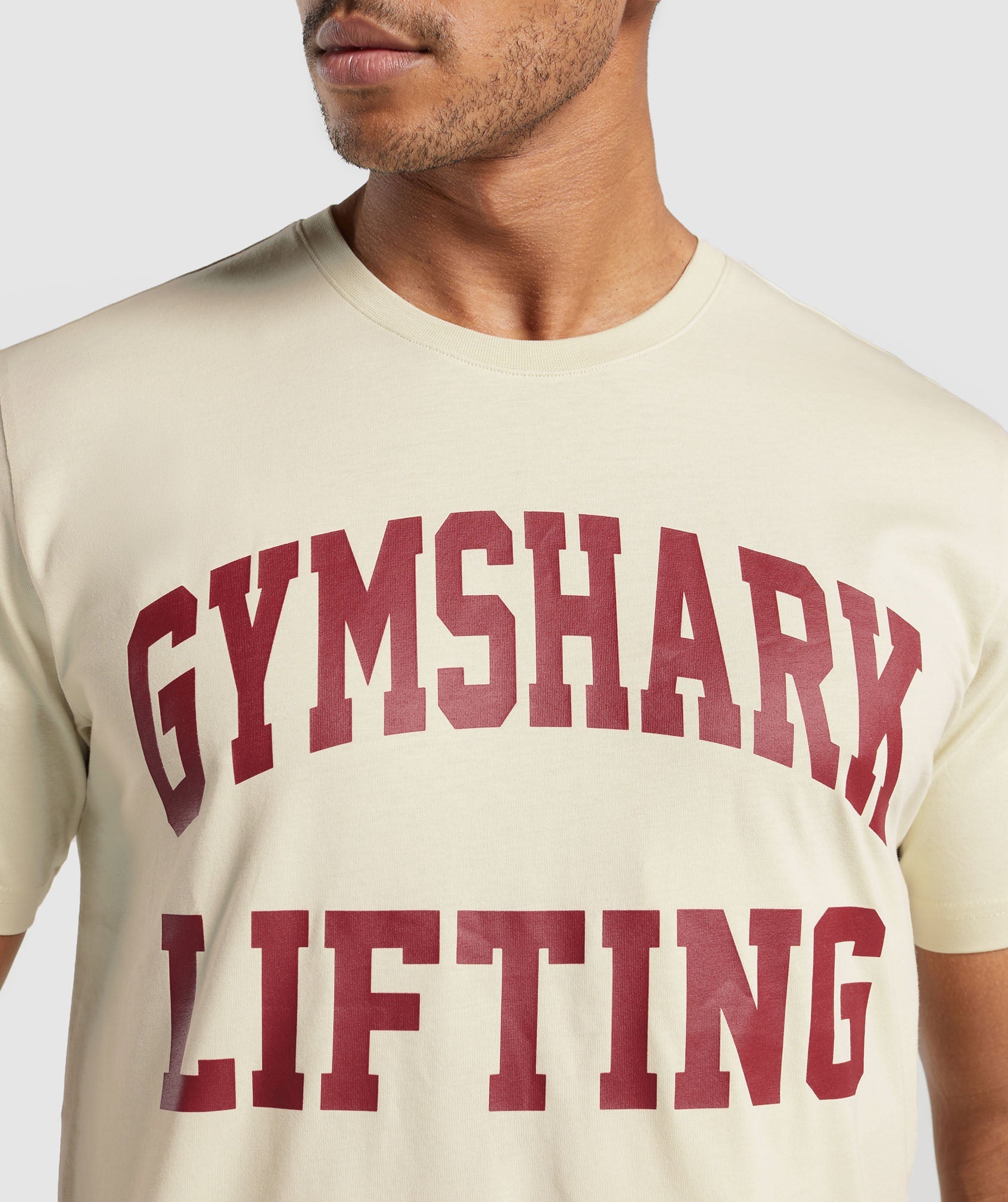 Gymshark Lifting Club T-Shirt - Ecru White