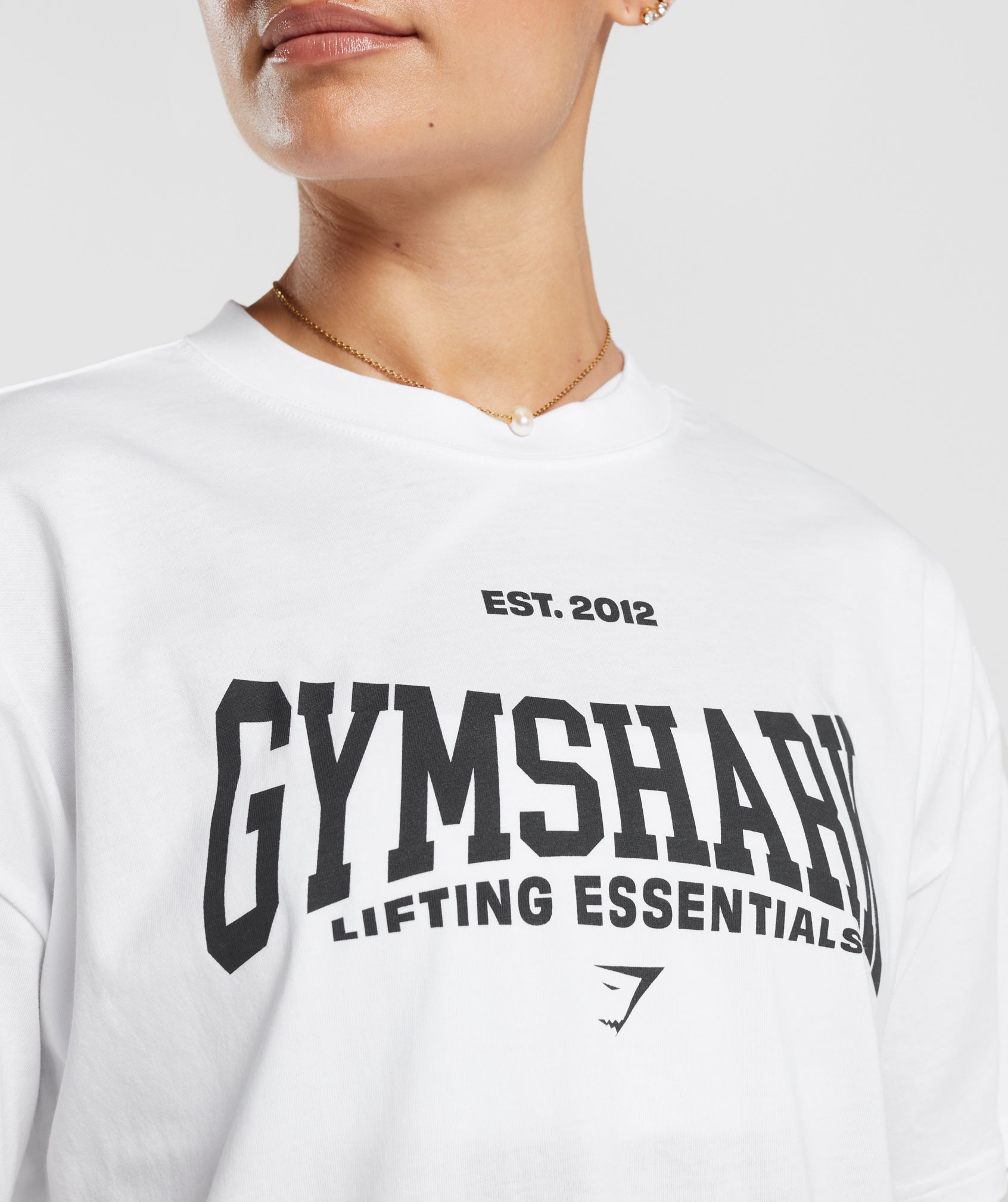 Lifting Essentials Oversized T-shirt in White - view 4