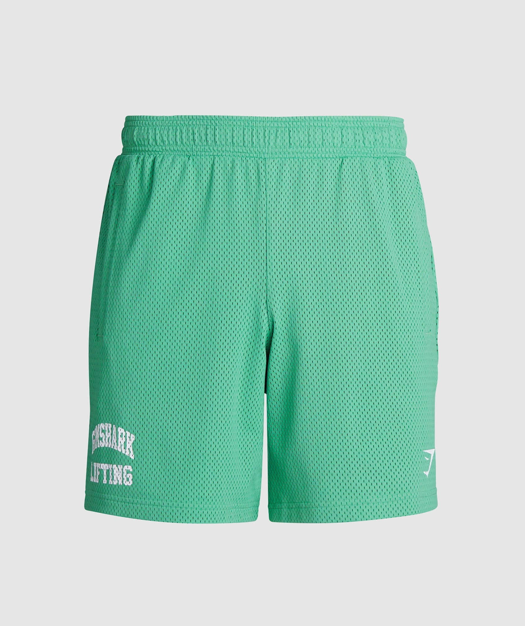 Lifting Mesh 7" Shorts in Lagoon Green - view 8