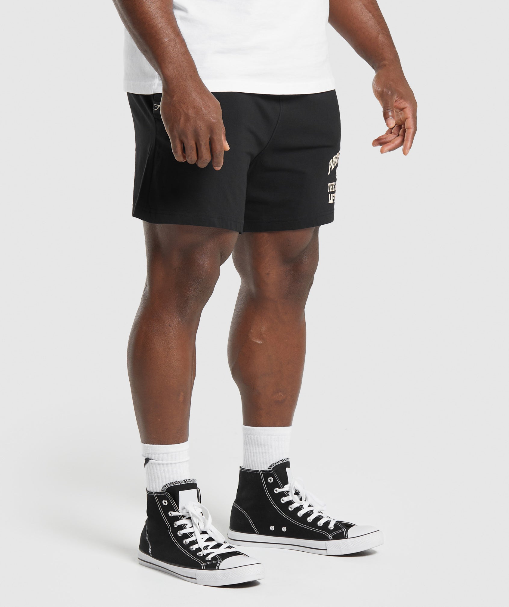 Lightweight Jersey Shorts in Black - view 3
