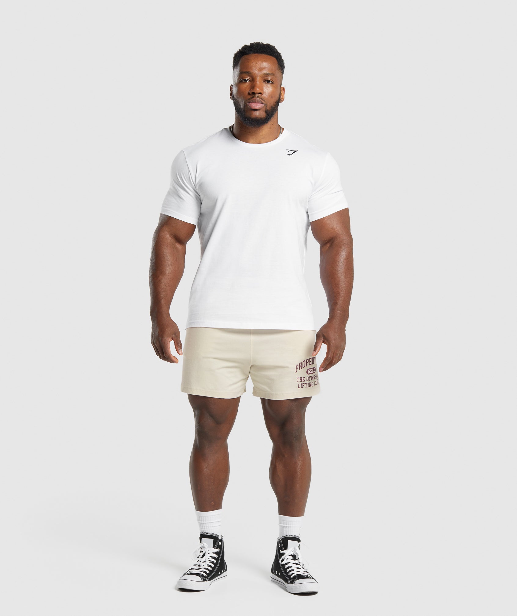 Lightweight Jersey Shorts in Ecru White - view 4