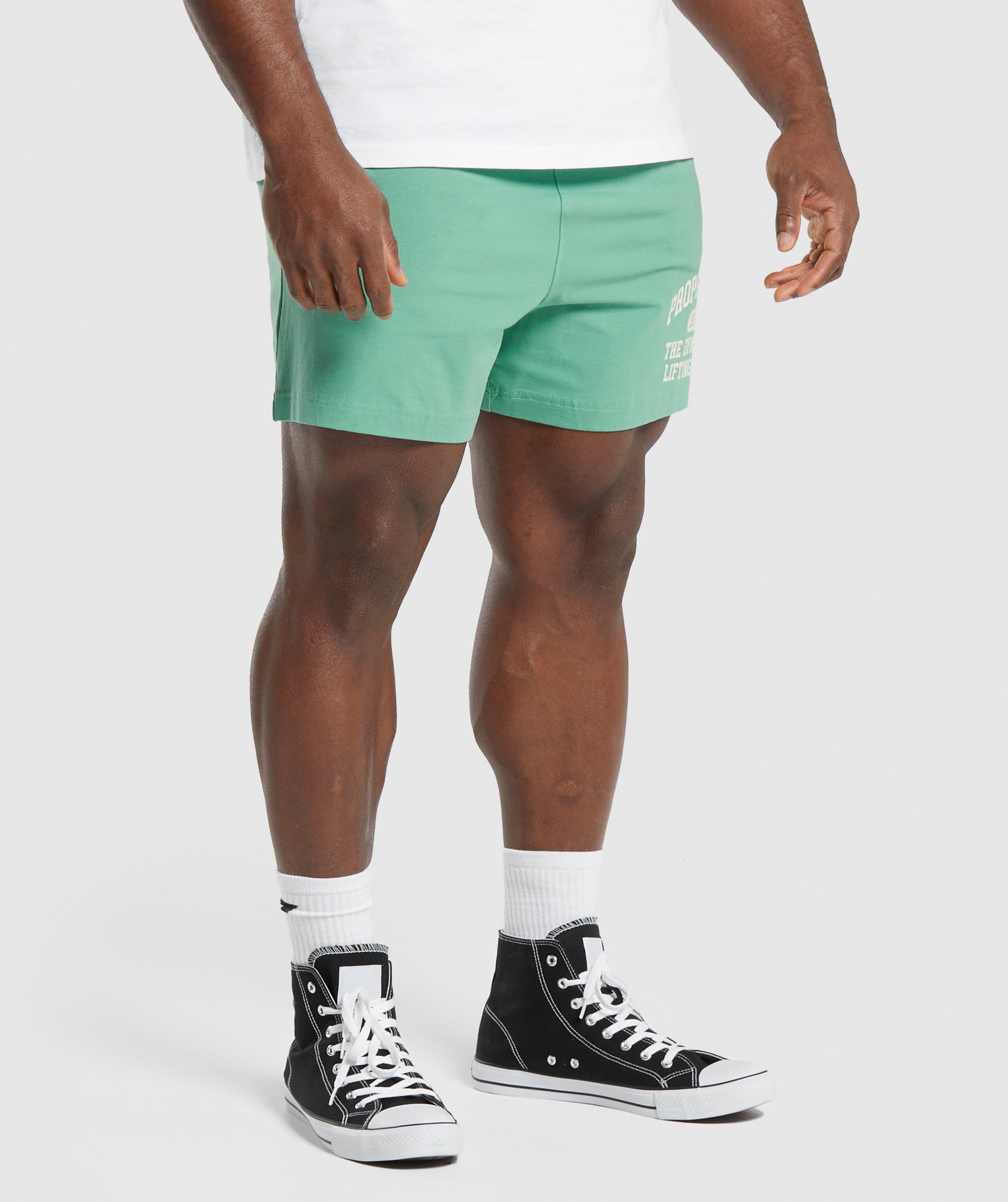 Lightweight Jersey Shorts in Lagoon Green - view 3