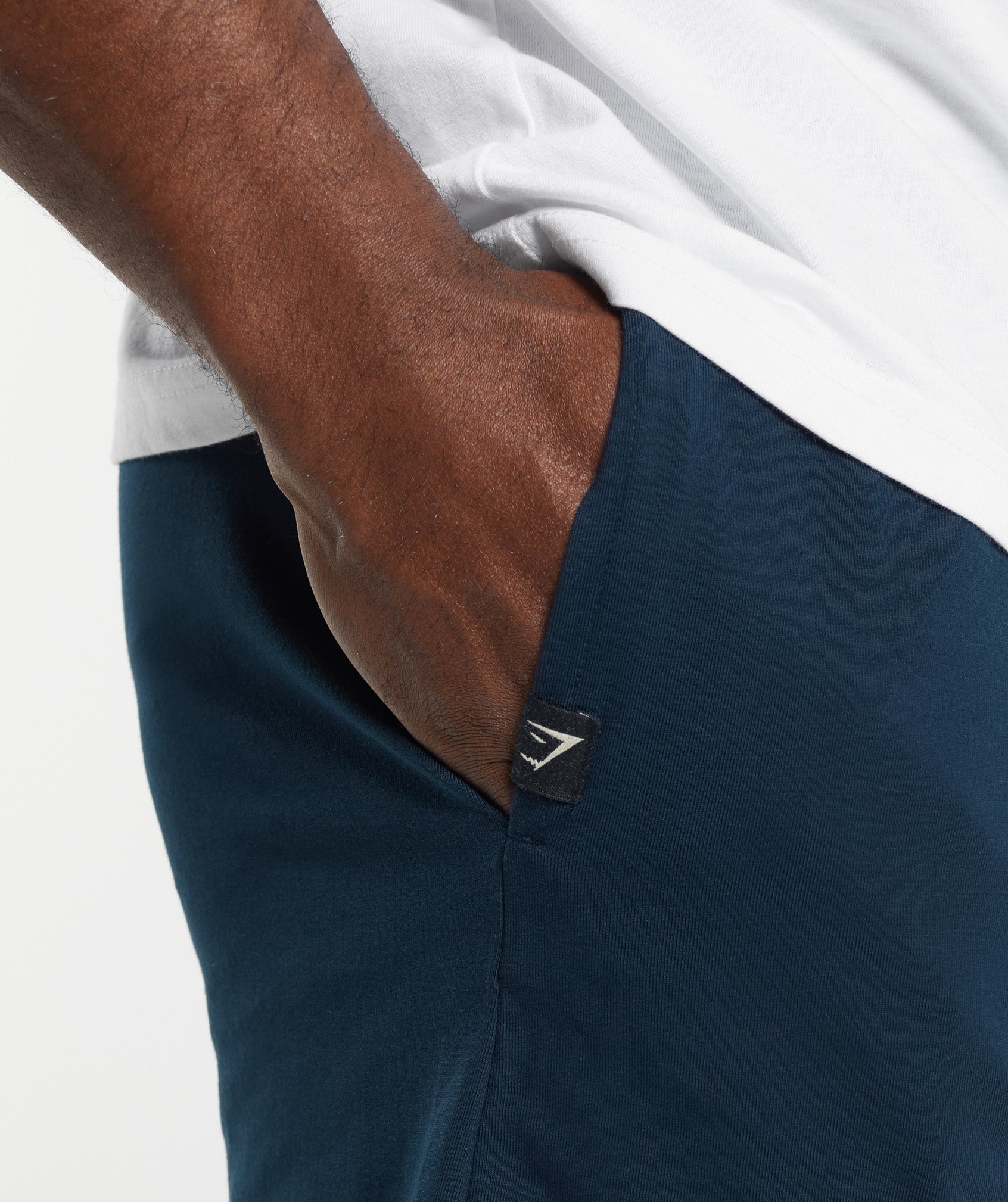 Lightweight Jersey Shorts in Navy - view 5