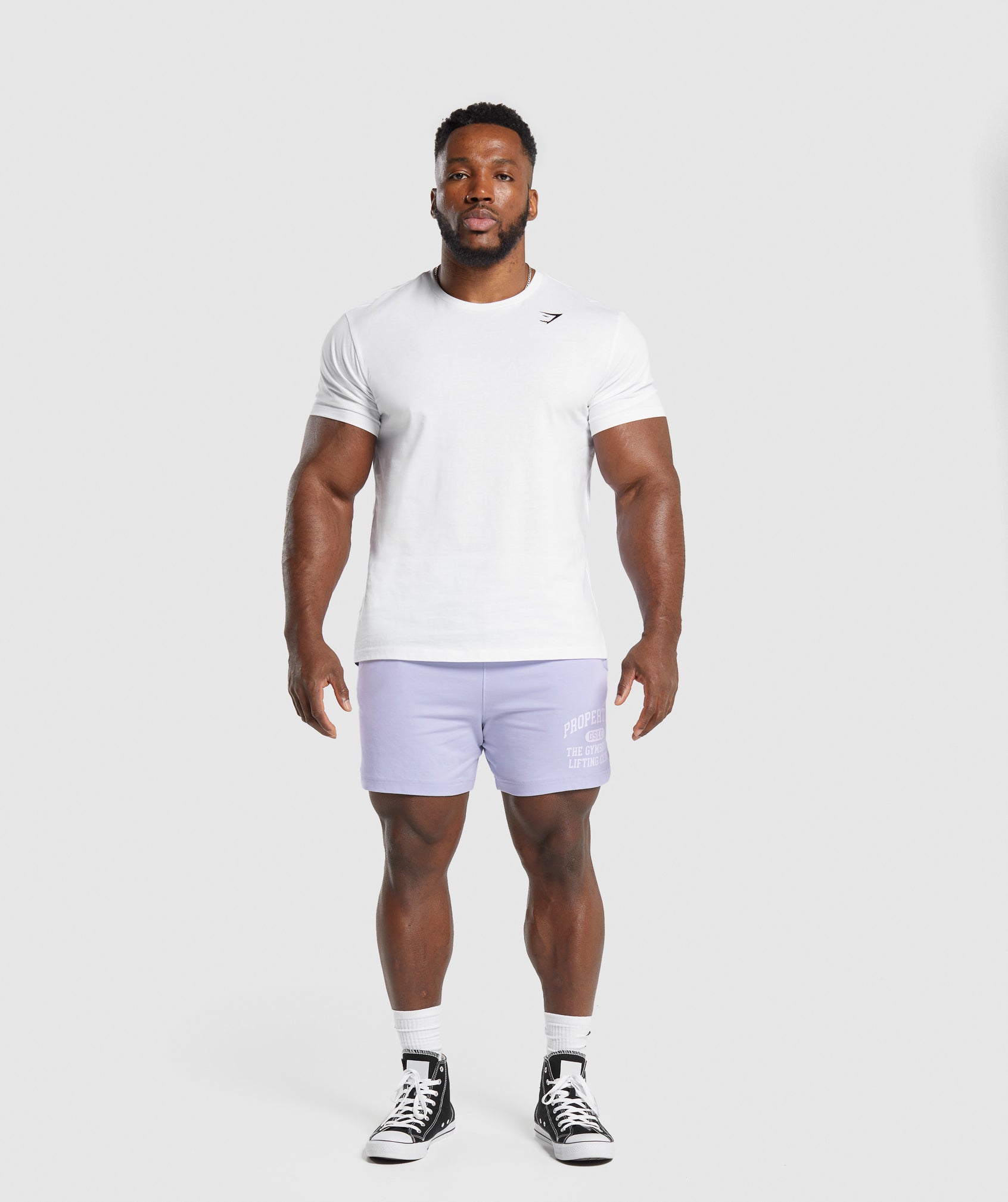 Lightweight Jersey Shorts in Silver Lilac - view 4