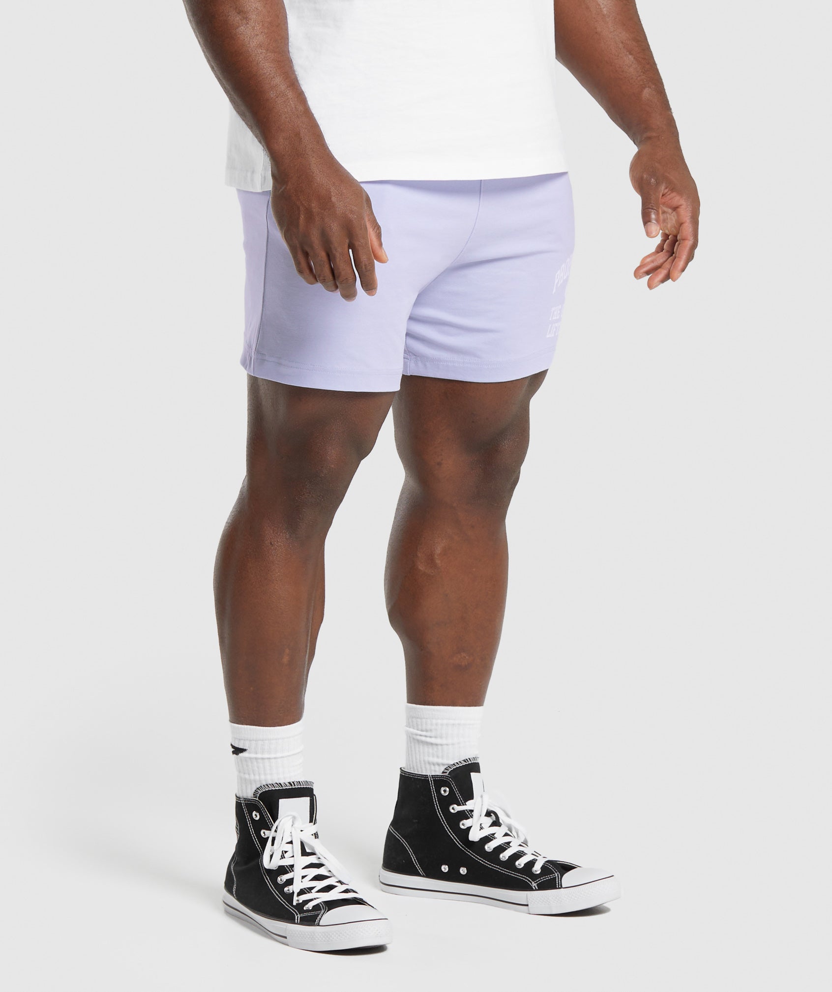 Lightweight Jersey Shorts in Silver Lilac - view 3