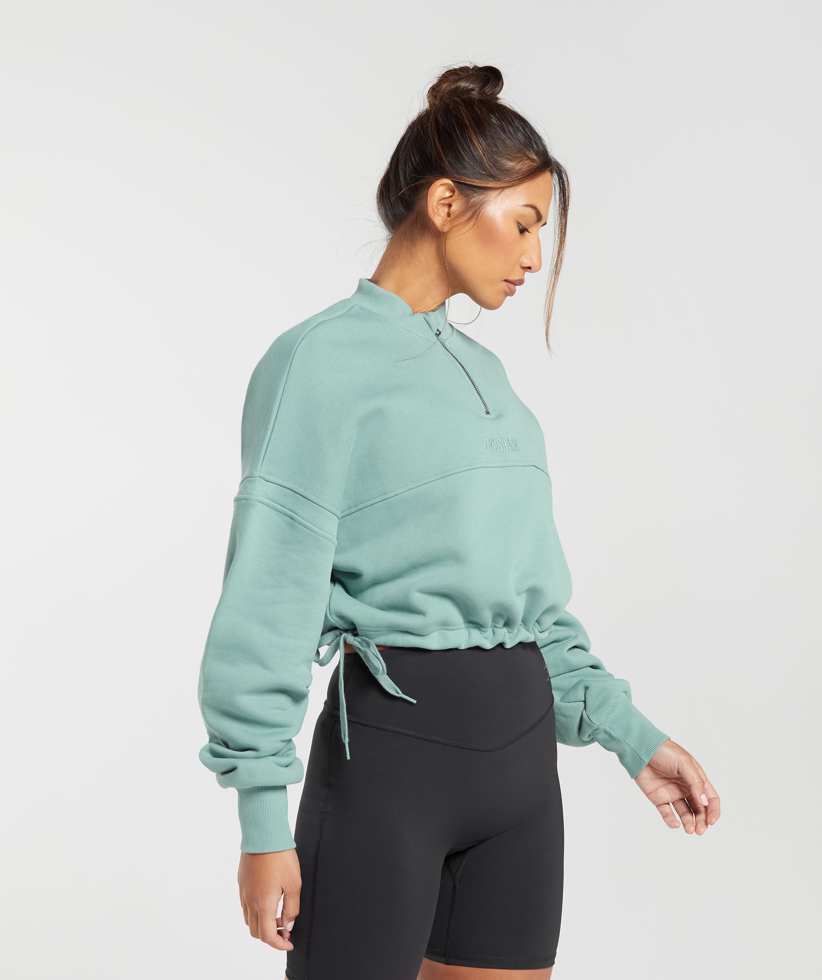 Heavyweight Loopback Sweat Pullover in Duck Egg Blue - view 3