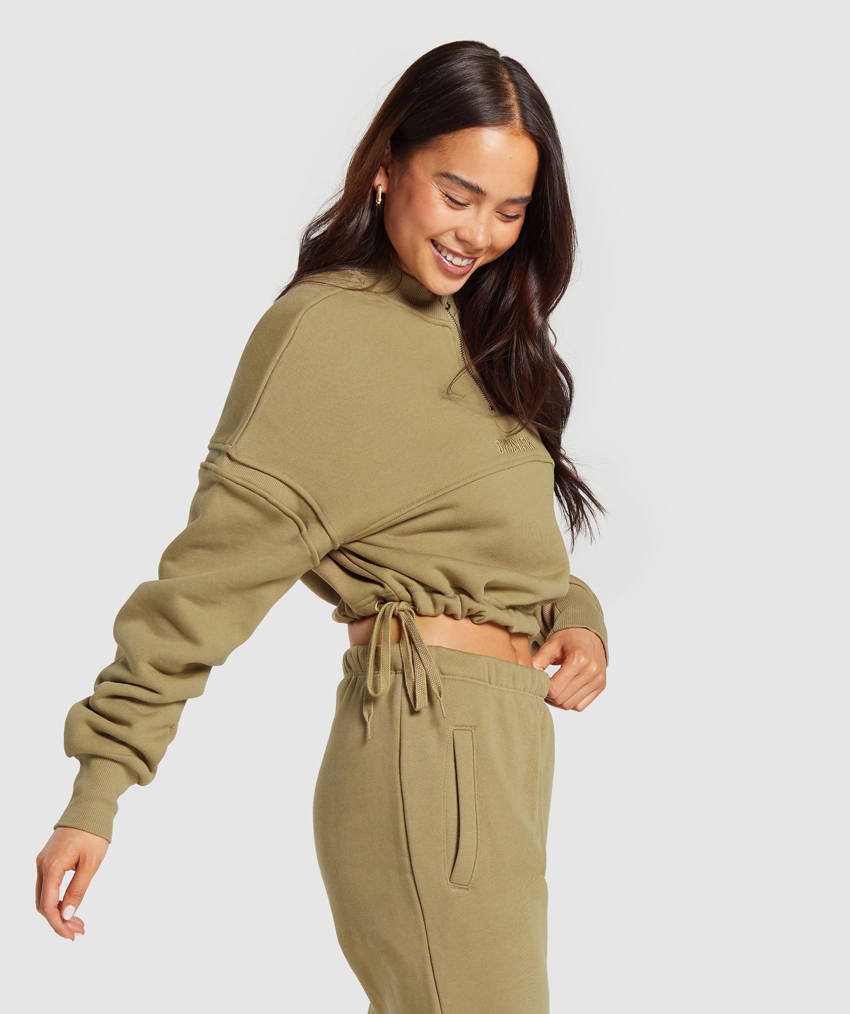 Heavyweight Loopback Sweat Pullover in Troop Green - view 3