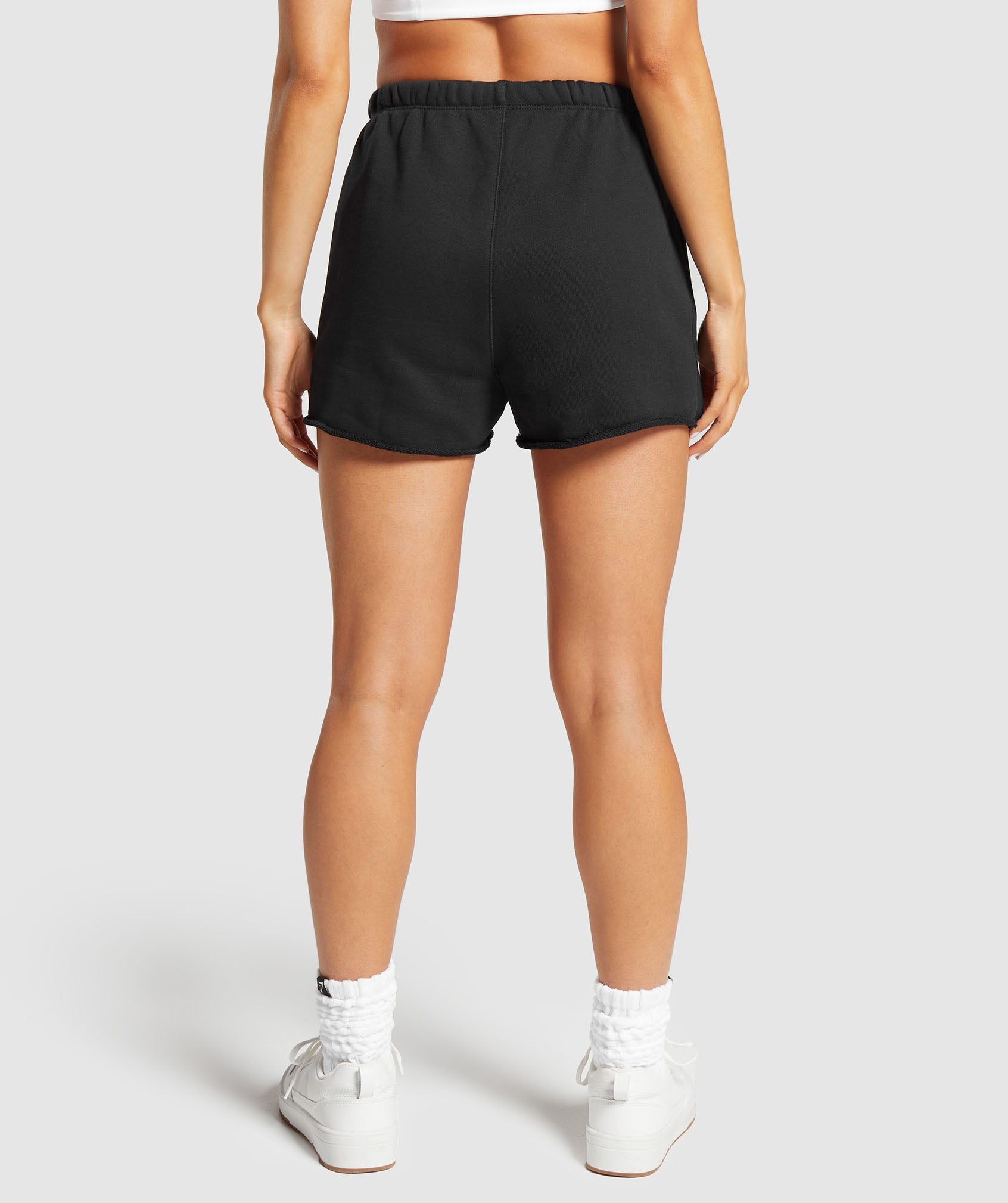 Loopback Sweat Shorts in Black - view 2