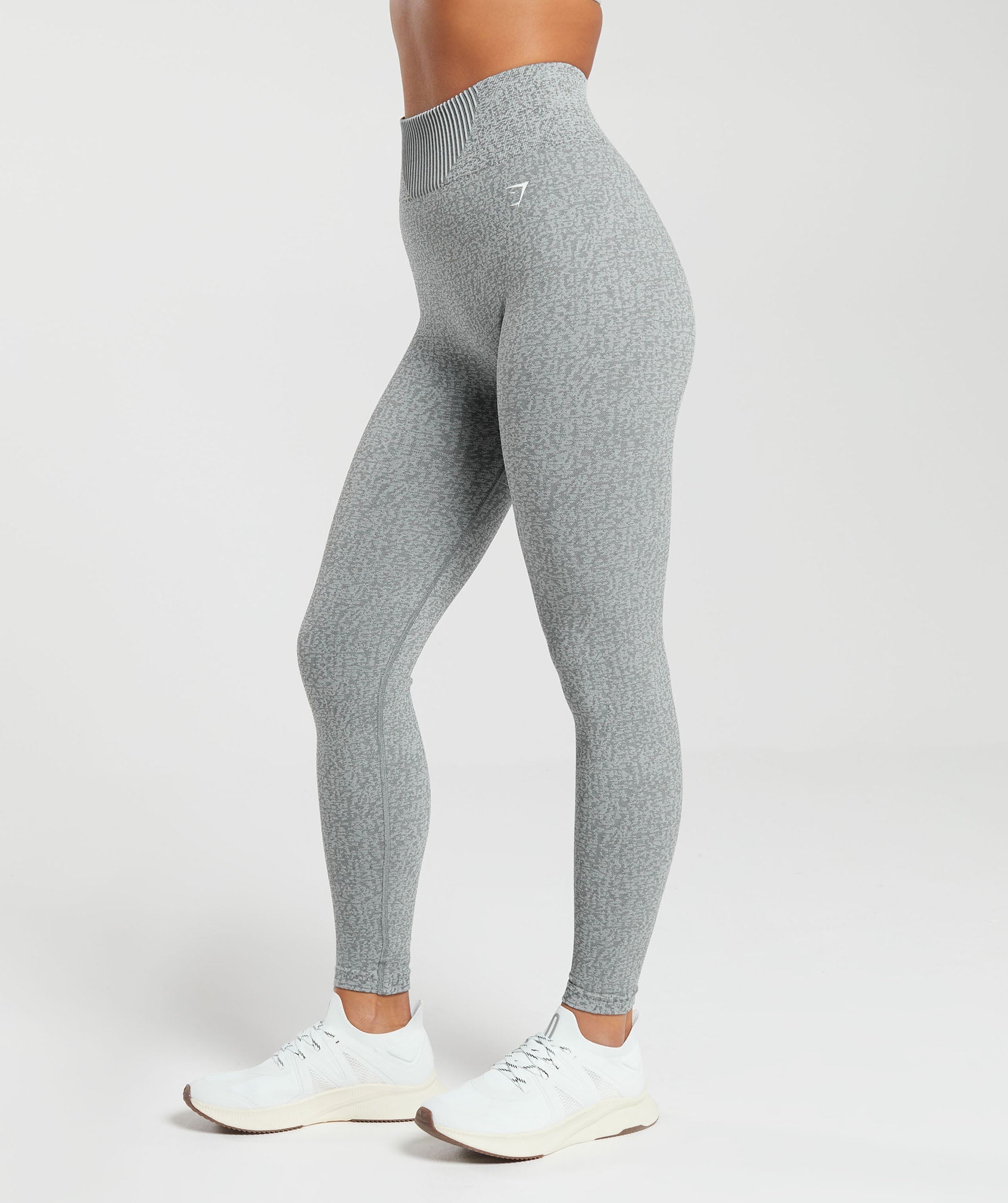 Marl Seamless Leggings in Light Grey Marl/Dark Grey Marl/Smokey Grey - view 3