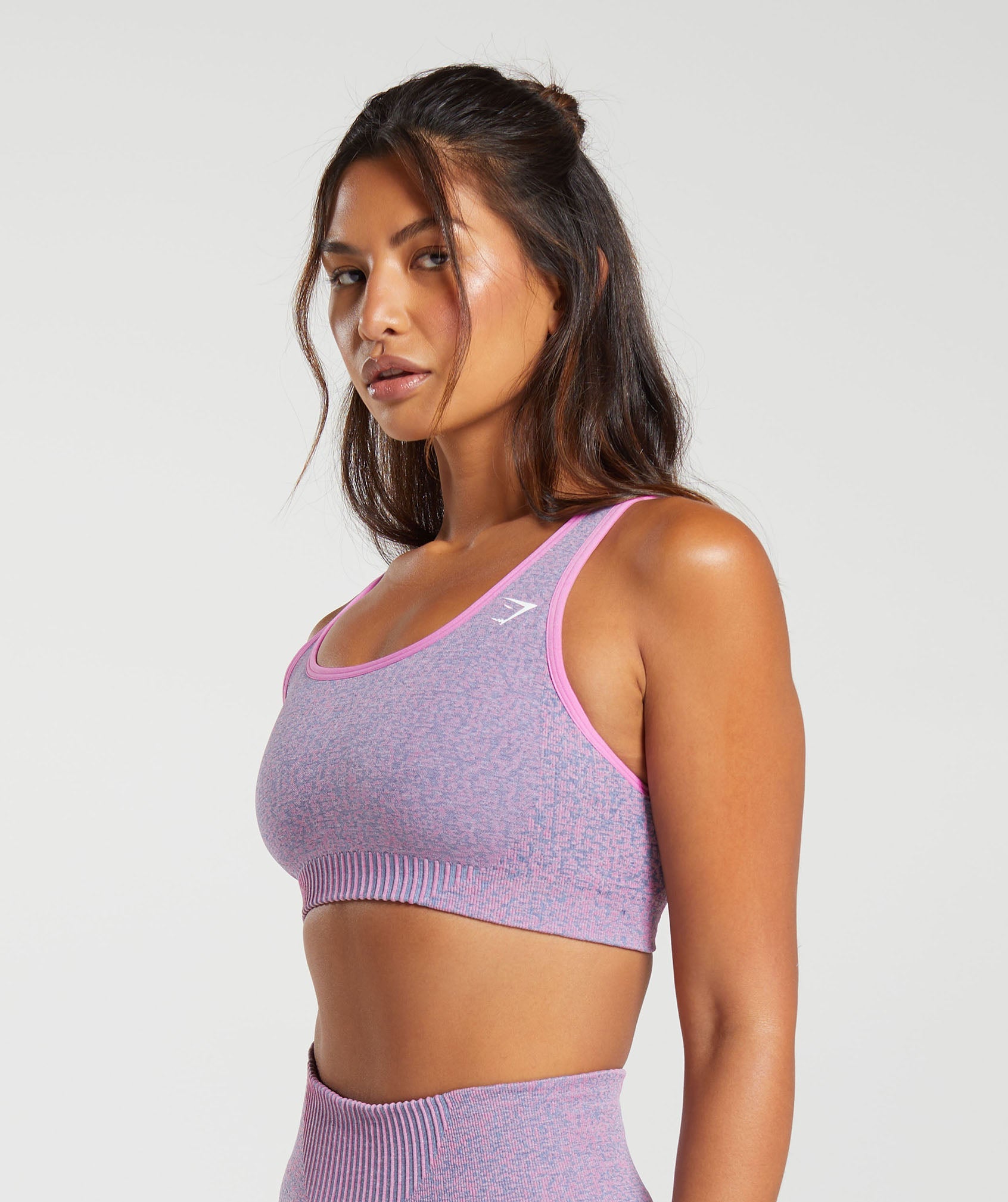 Marl Seamless Scoop Bra in Light Pink/Light Blue Marl/Sherbet Pink - view 3