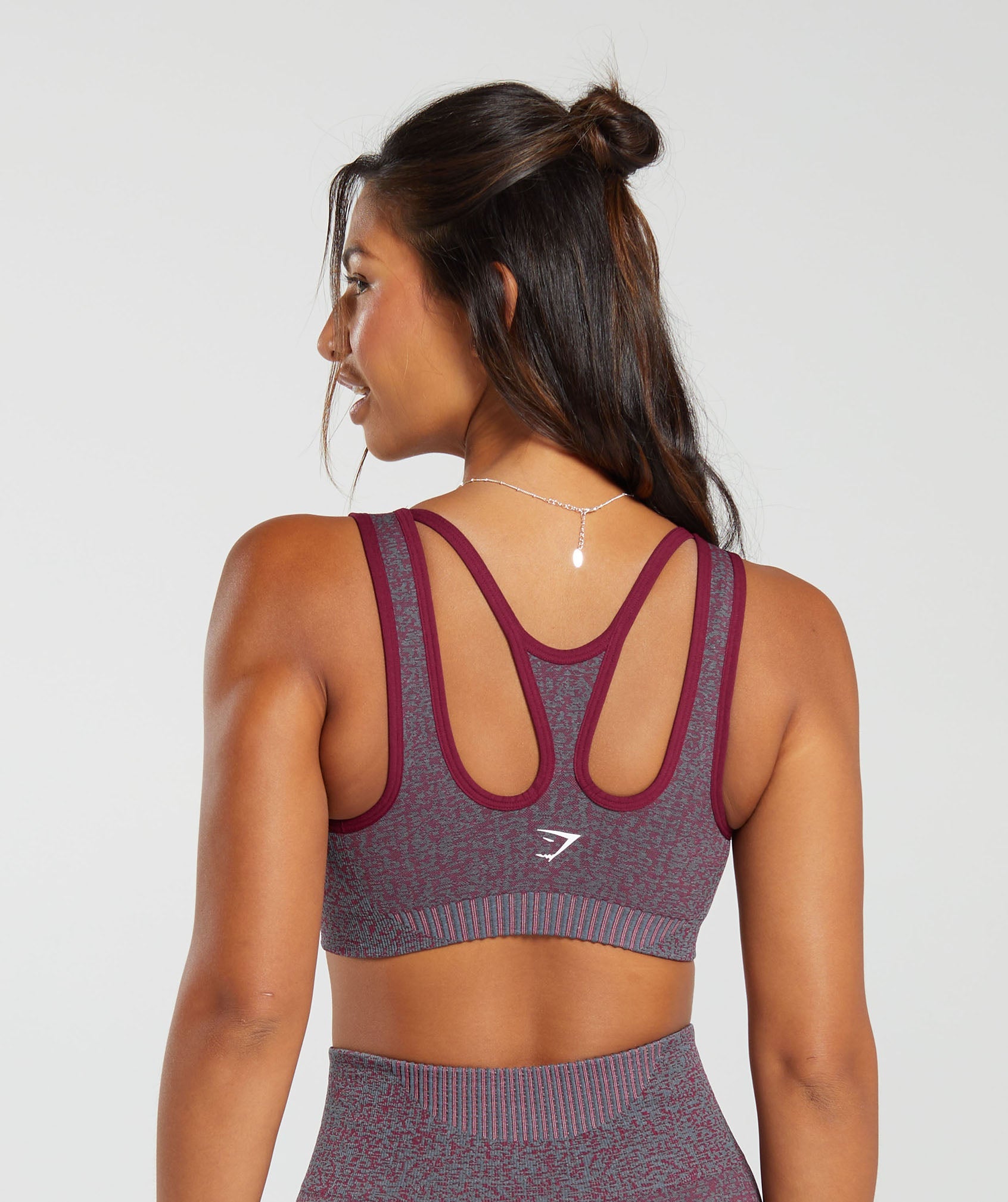 ONLY PLAY Dark Grey Seamless Ruched Sports Bra