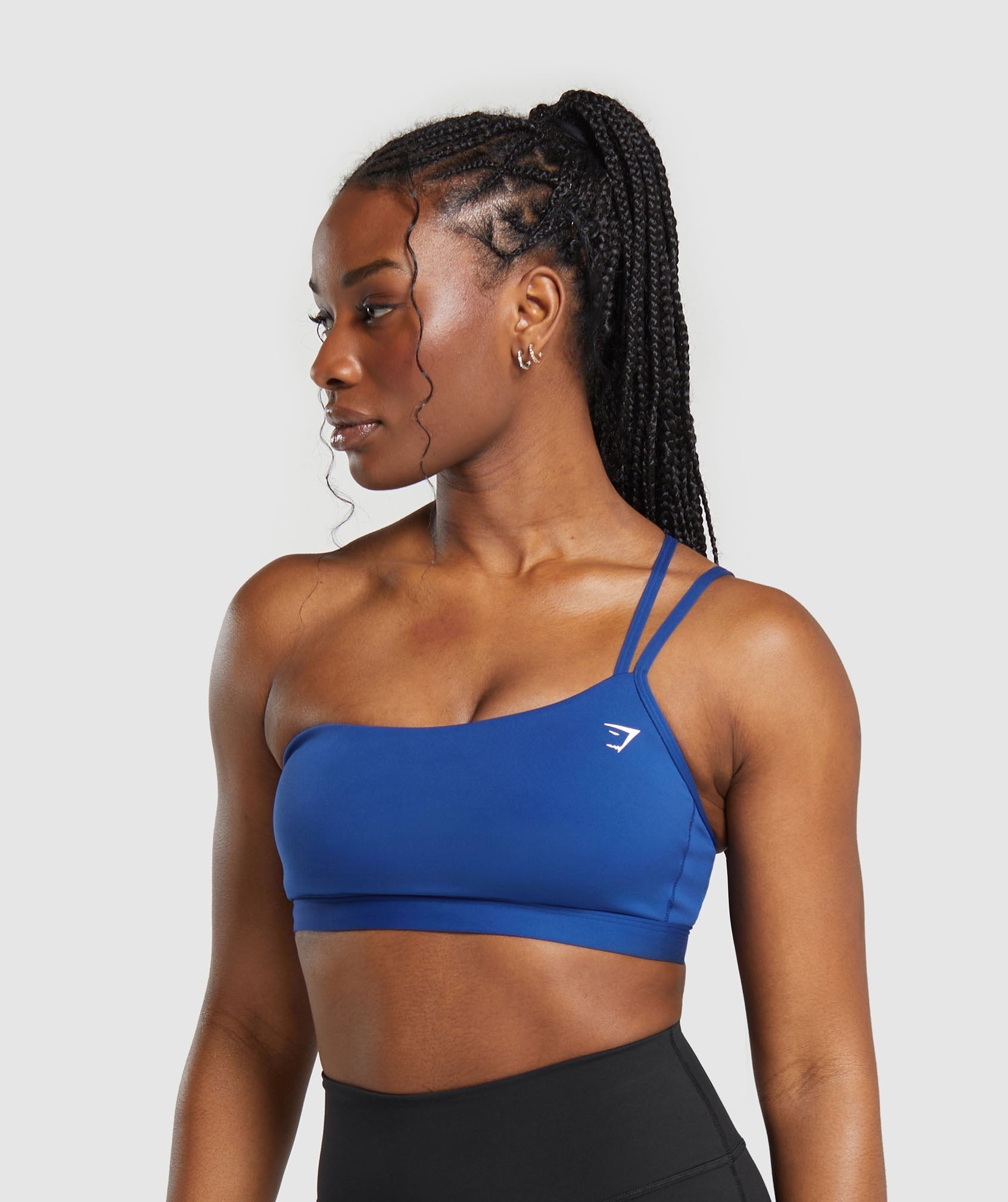 One Shoulder Sports Bra in Wave Blue - view 3
