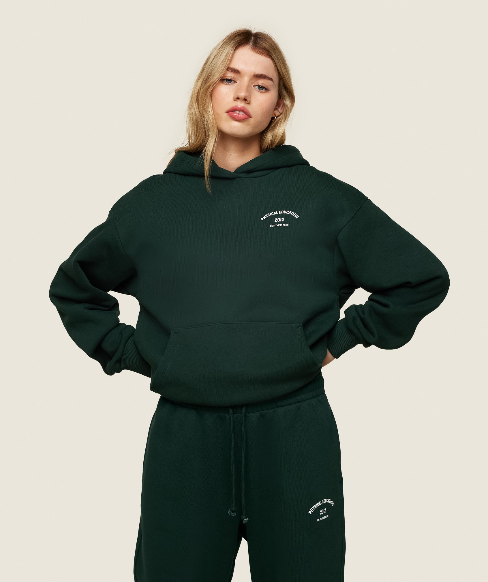 Phys Ed Graphic Hoodie in Green - view 1