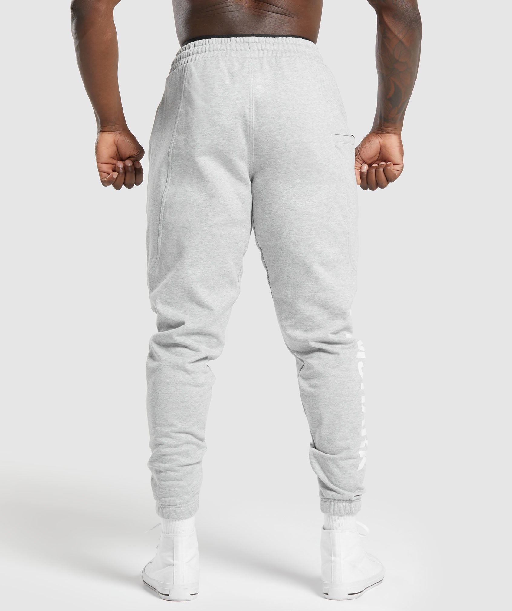 Power Joggers in Light Grey Core Marl - view 3