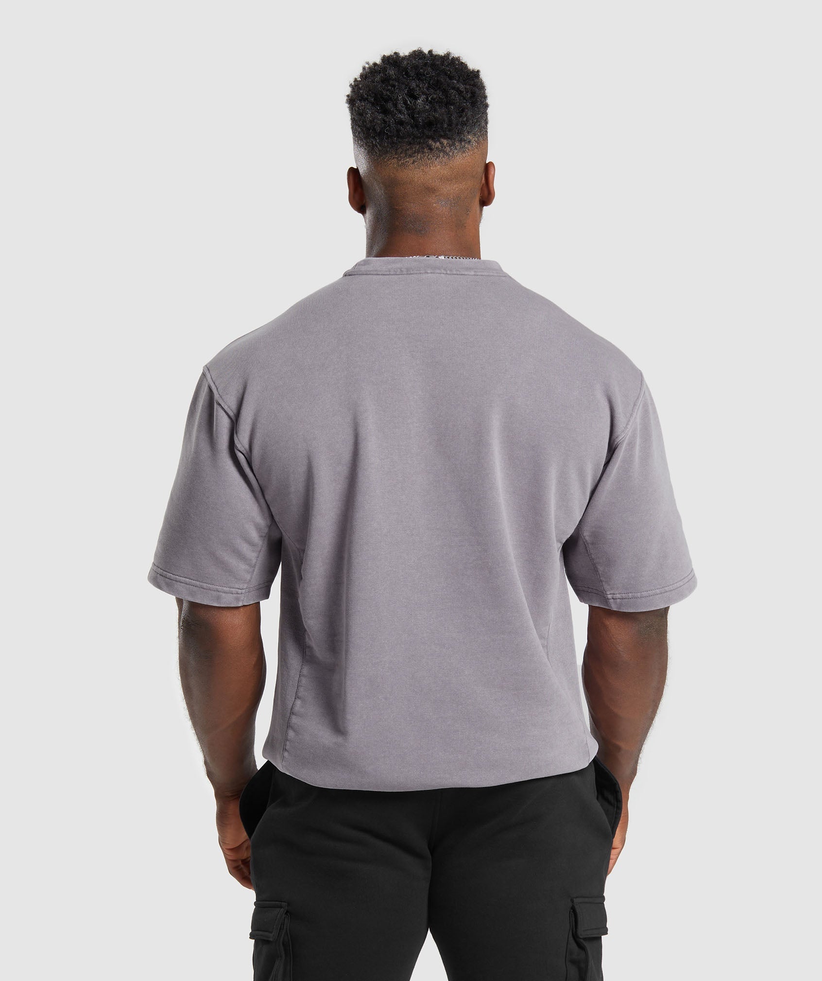 Power Washed Short Sleeve Crew in Fog Purple - view 3