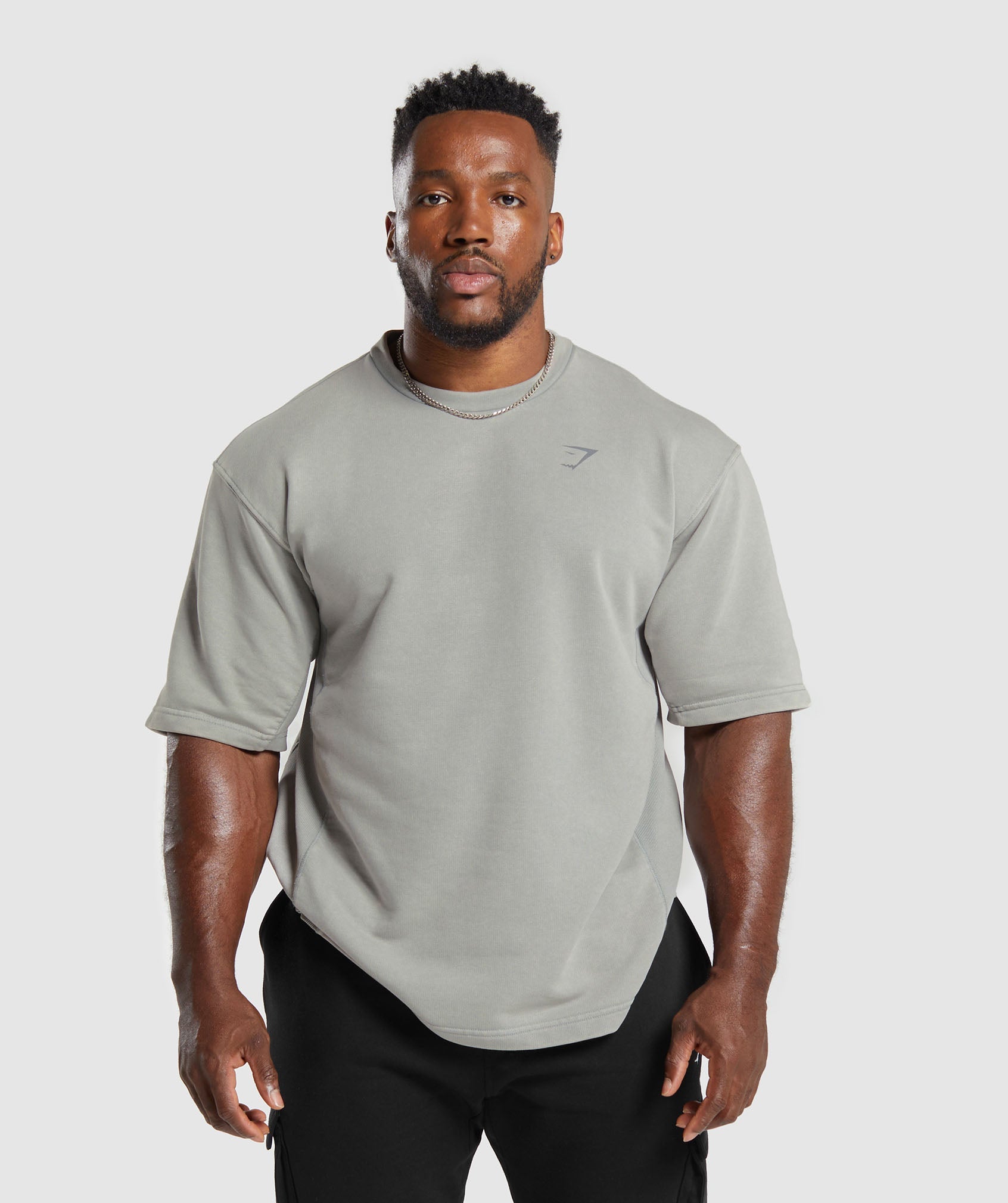 Power Washed Short Sleeve Crew in Smokey Grey - view 1
