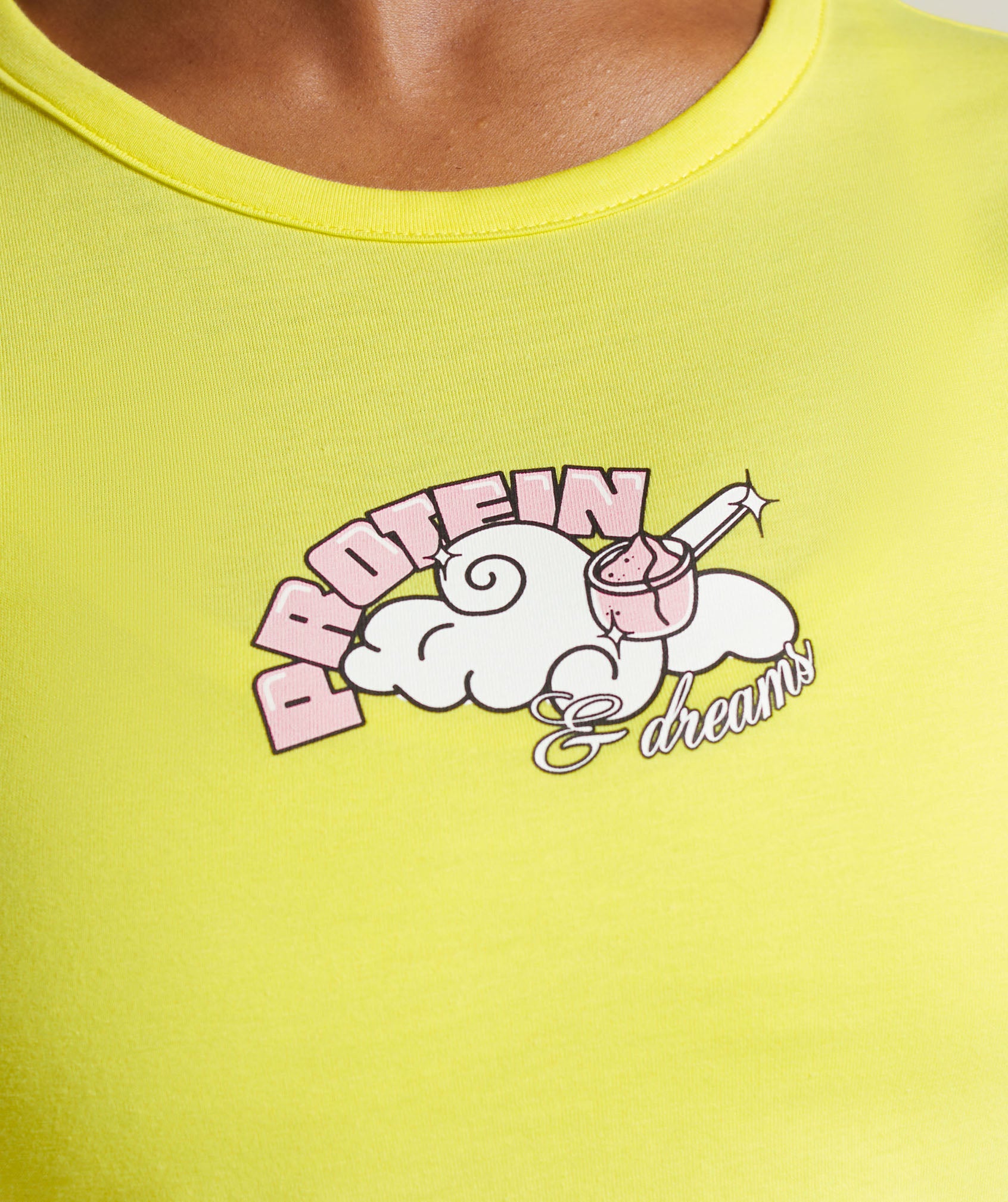 Protein & Dreams  Baby T-Shirt in Lemon Yellow - view 4