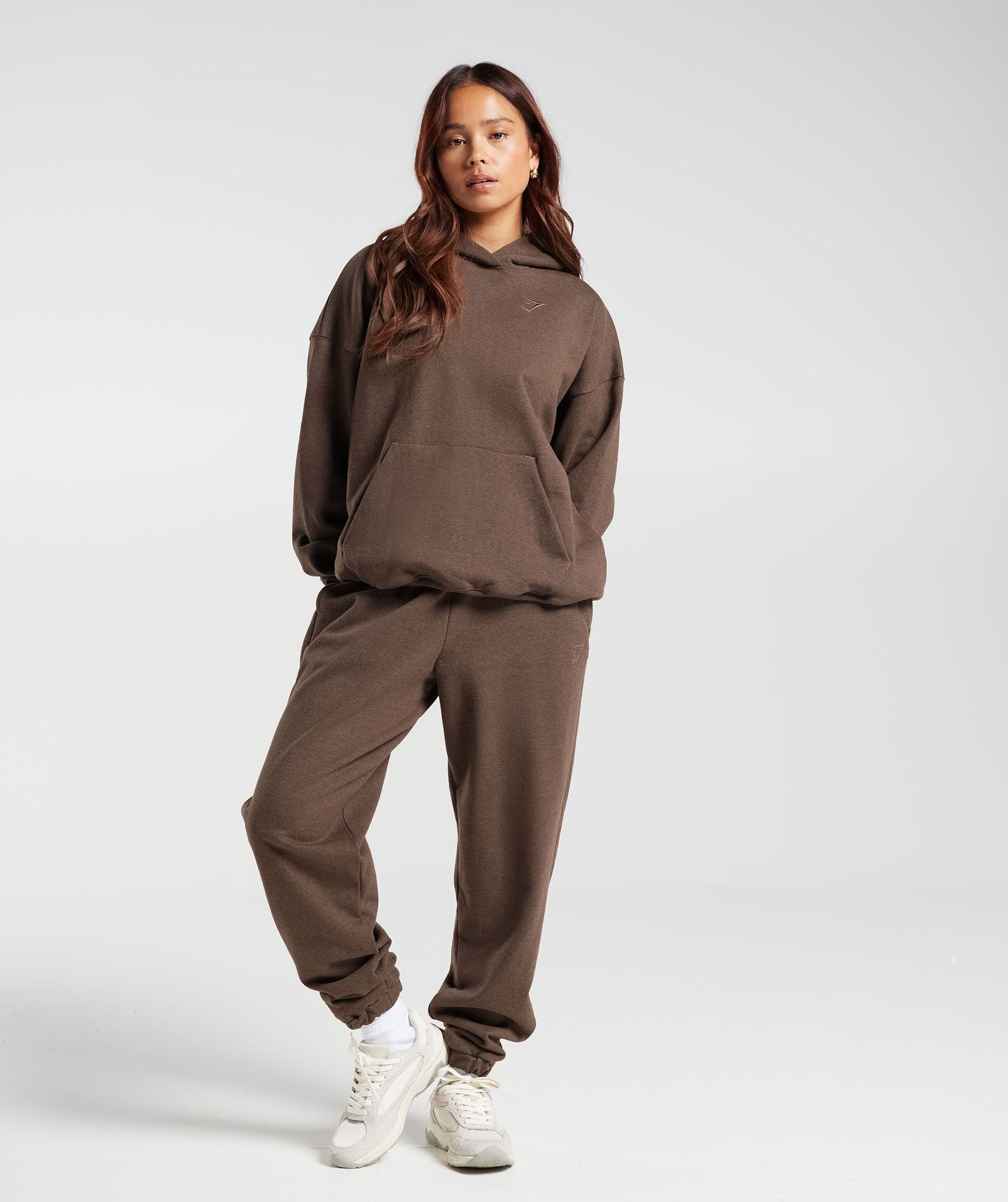 Gymshark Rest Day Sweats Hoodie - Cozy Brown Marl