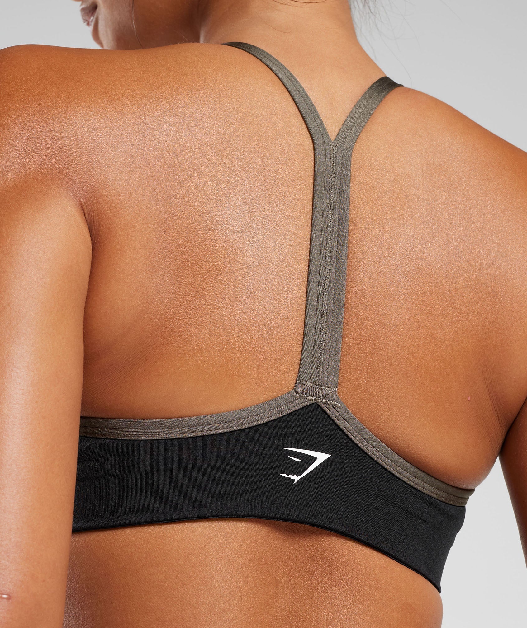 Gymshark Retro Club Sports Bra - Black/Camo Brown