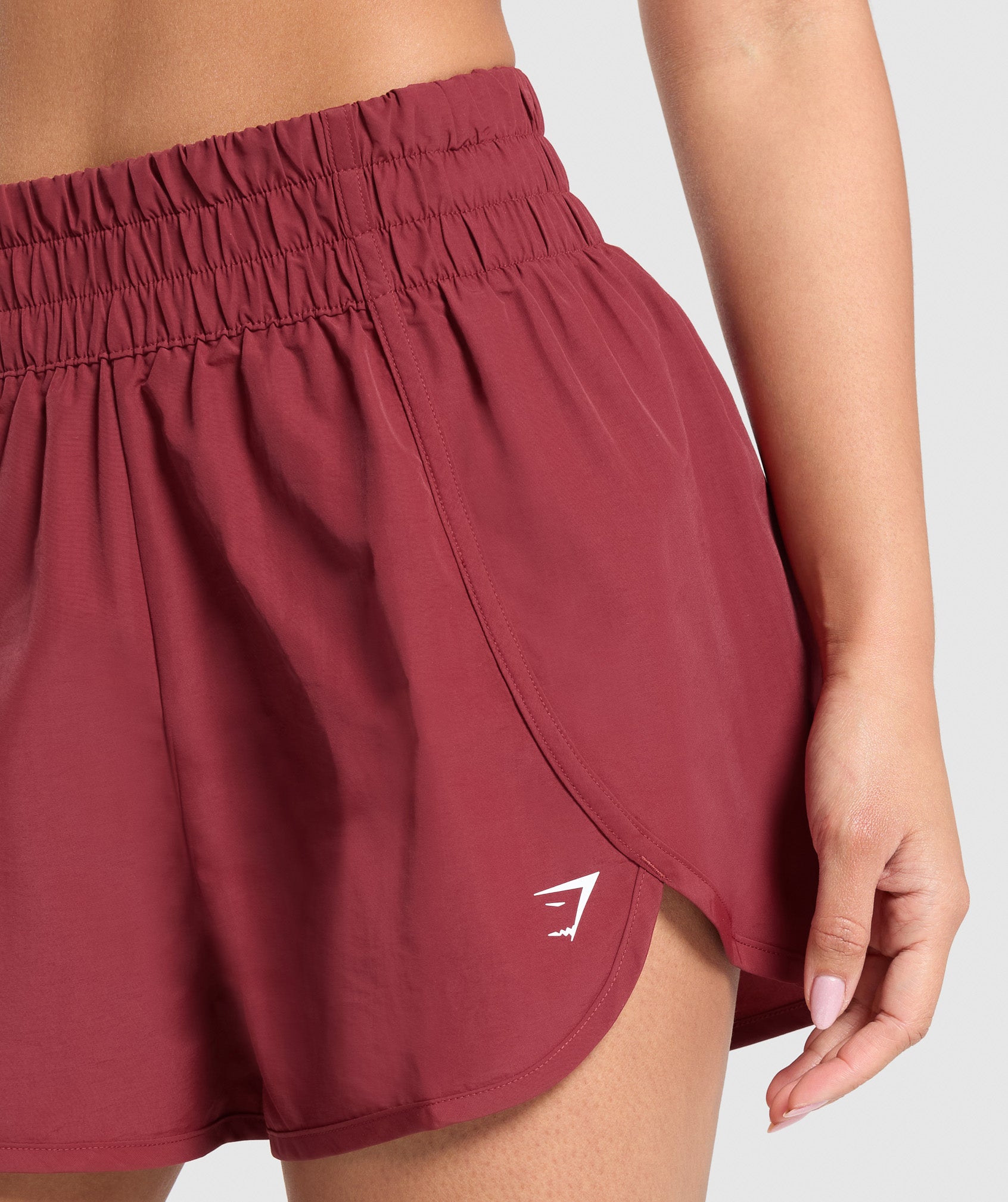 Retro Waistband Shorts in Washed Red - view 5