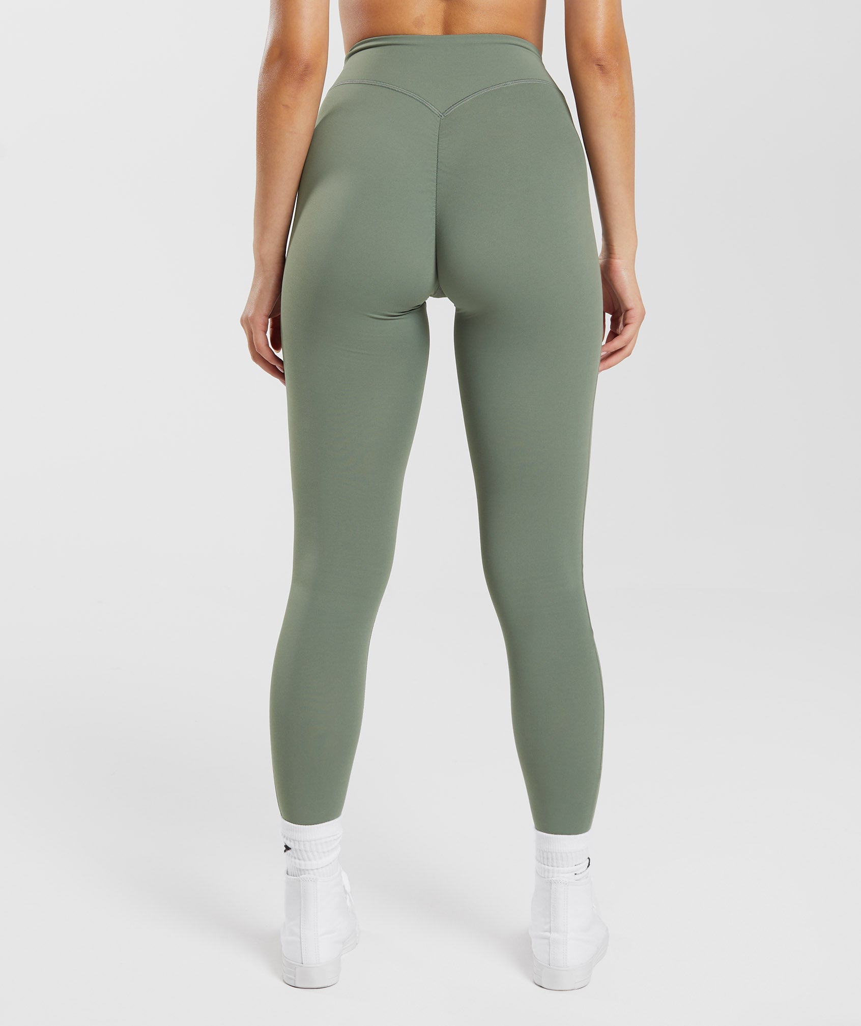 Ruched Leggings in Dusk Green - view 2