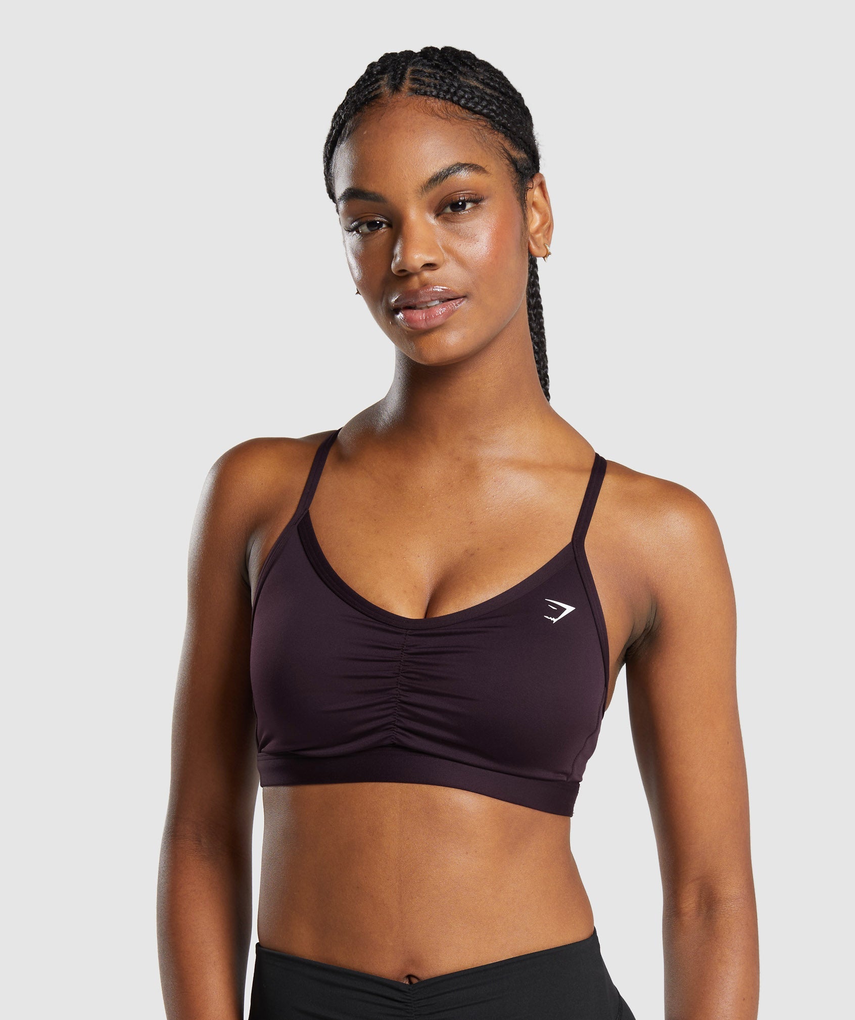 Yoga Sxy Solid Ruched Sports Bra