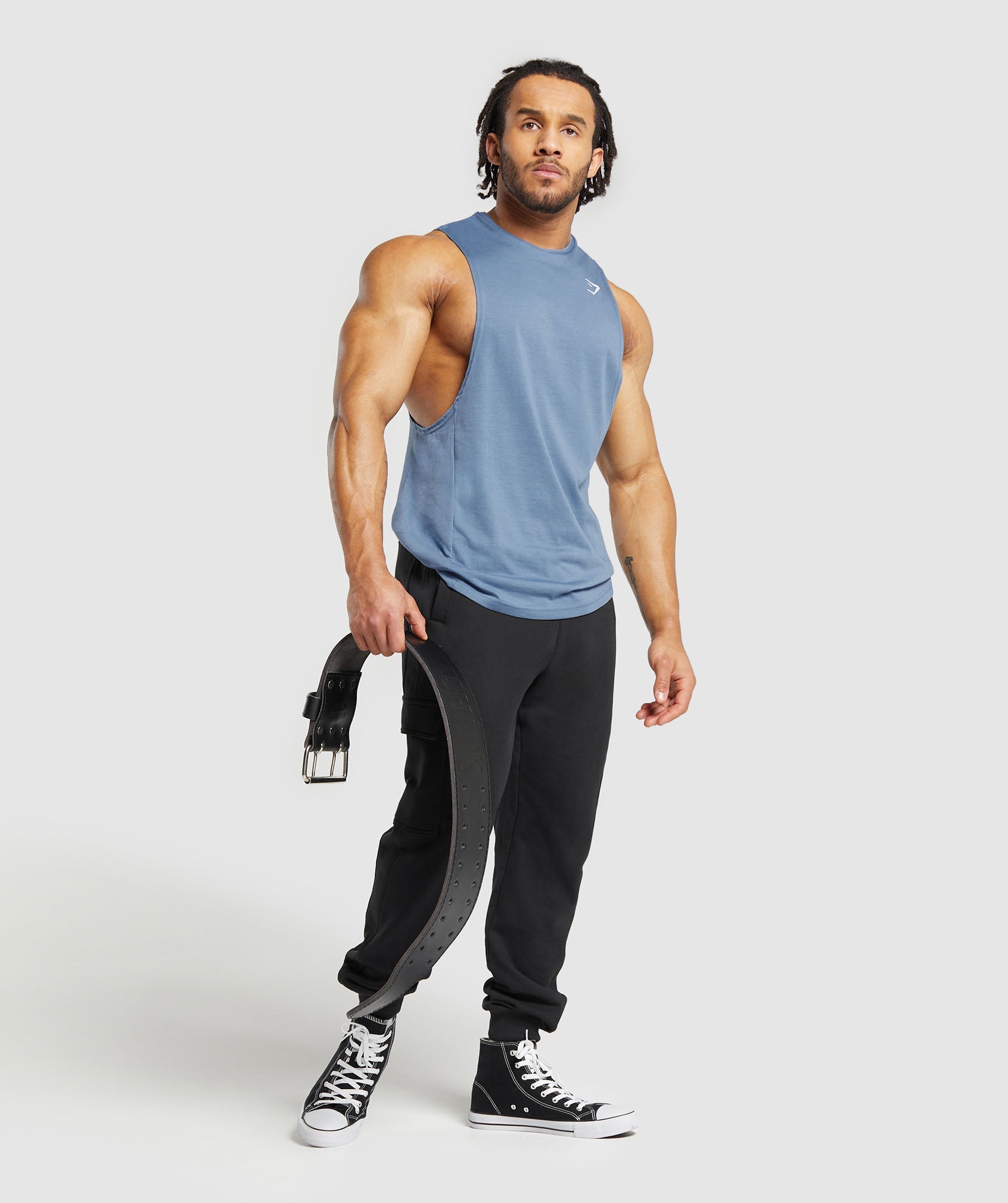 React Drop Arm Tank in Faded Blue - view 4
