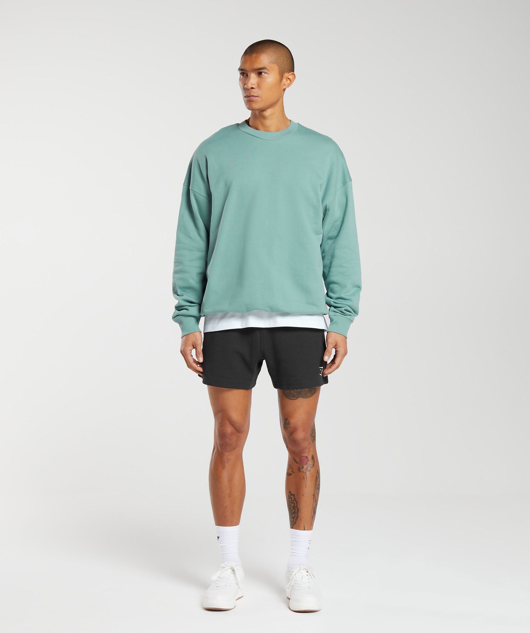 Rest Day Essential Crew in Duck Egg Blue - view 4