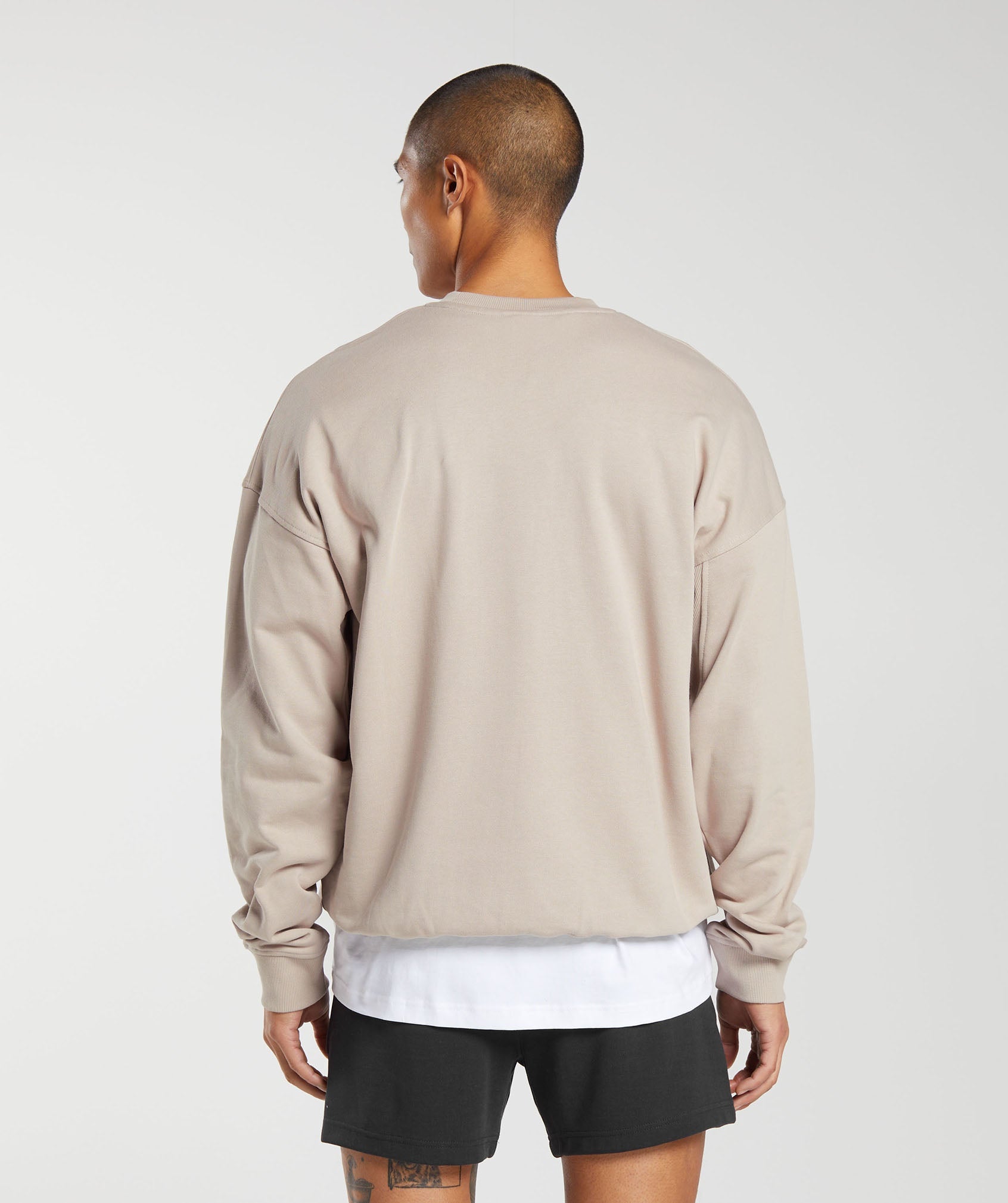 Gymshark Rest Day Essential Crew - Light Grey Core Marl