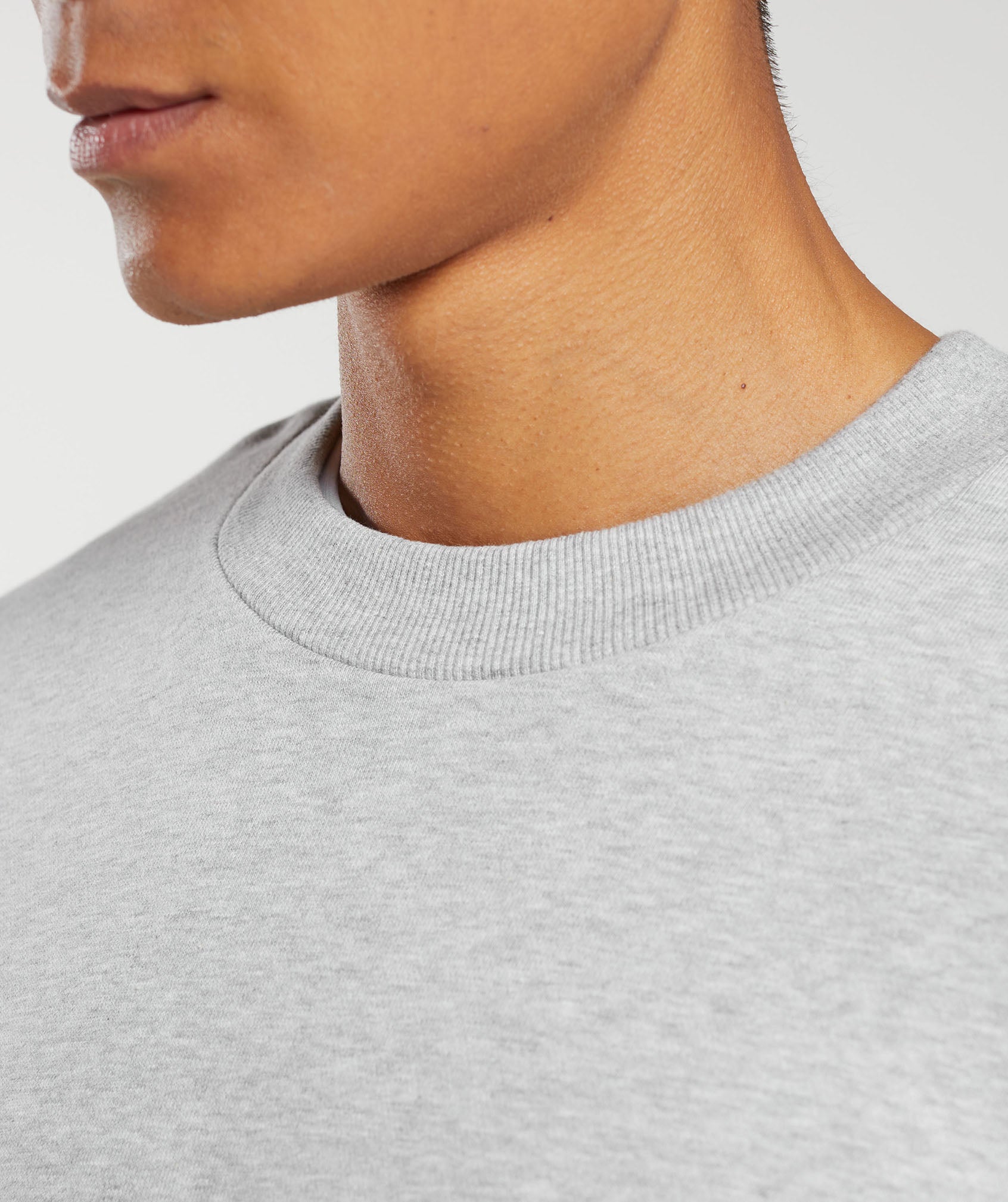 Rest Day Essential Crew in Light Grey Core Marl - view 6