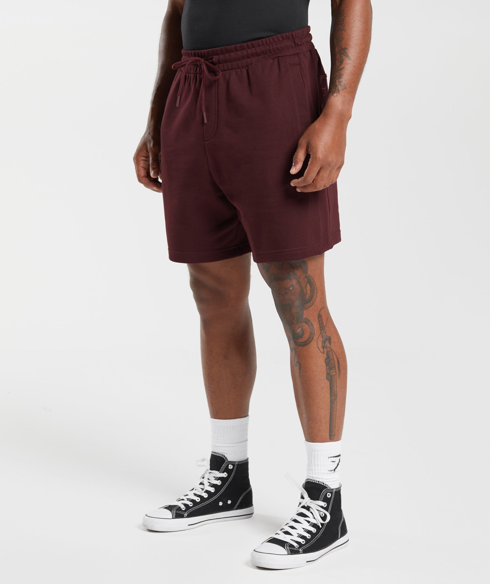 Rest Day Essentials Shorts in Rich Maroon - view 3