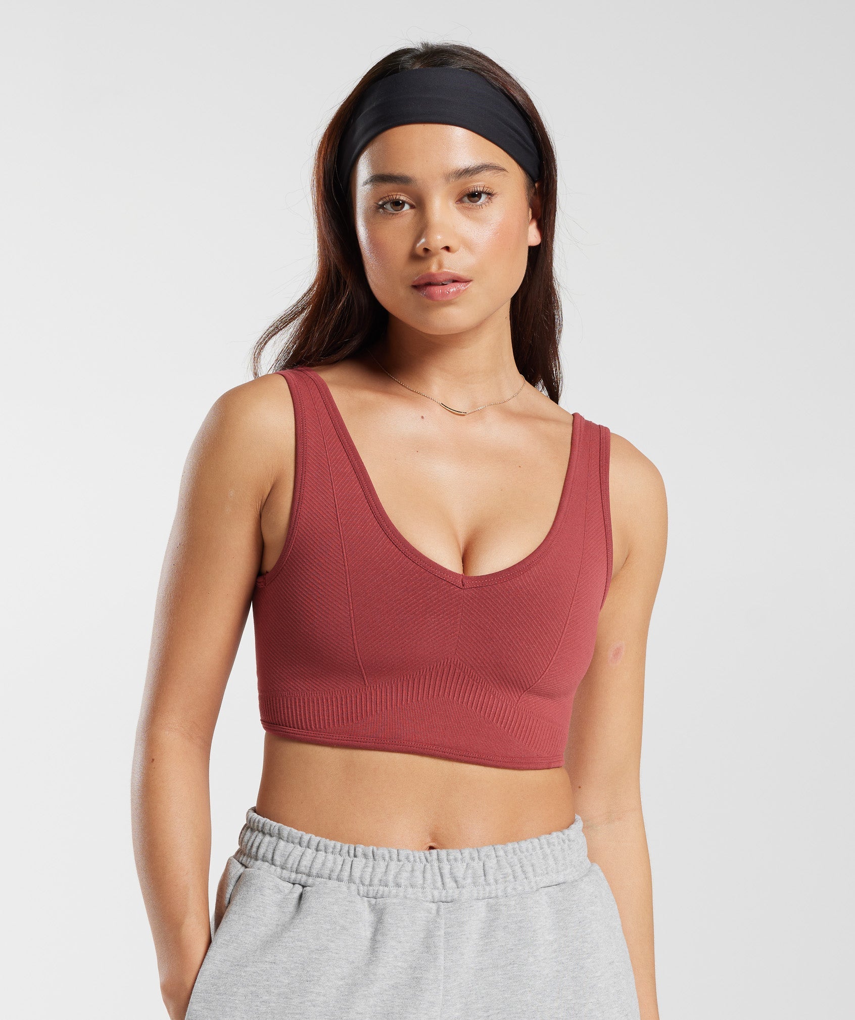 Rest Day Seamless Bralette in Pomegranate Red