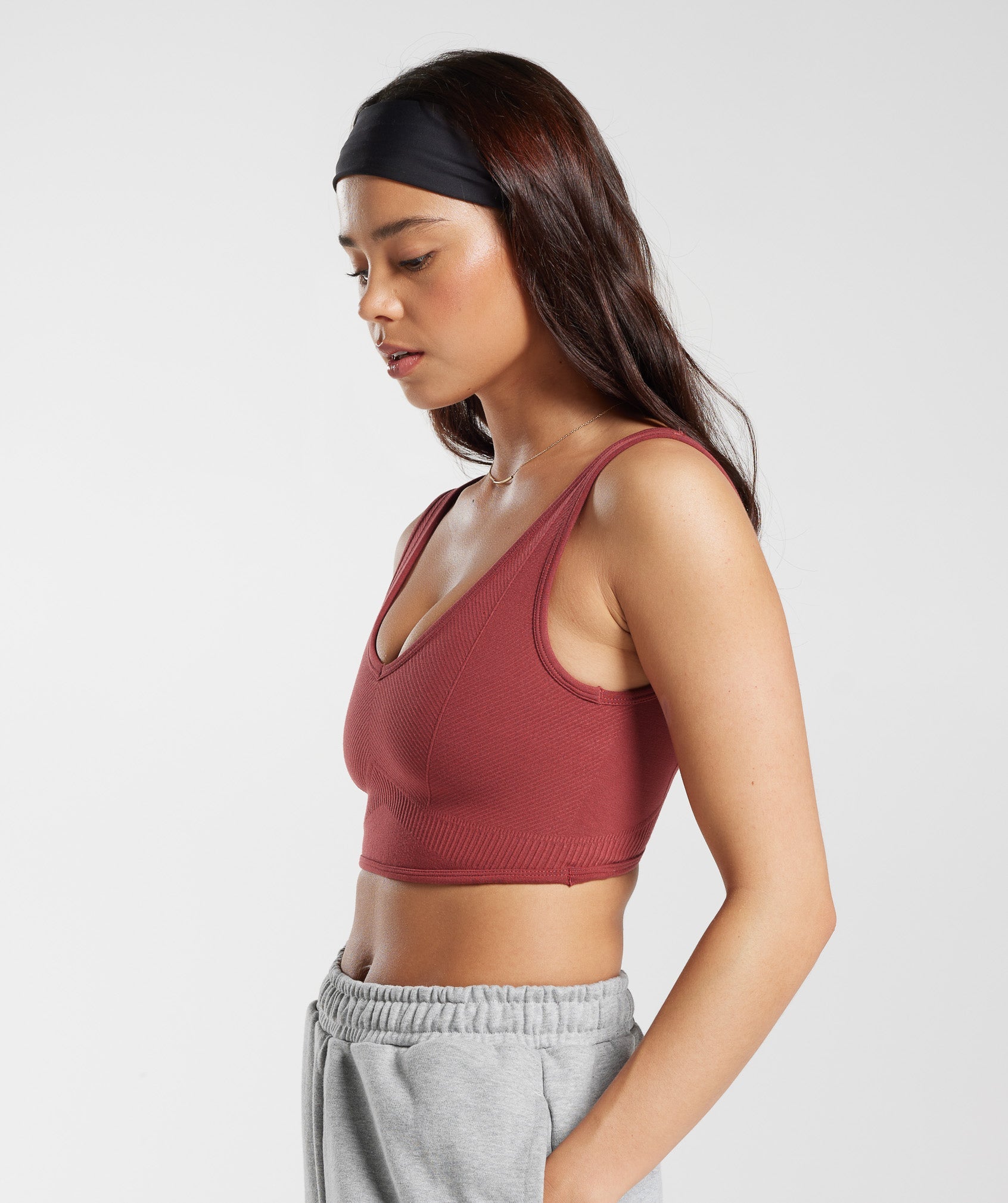 Rest Day Seamless Bralette in Pomegranate Red