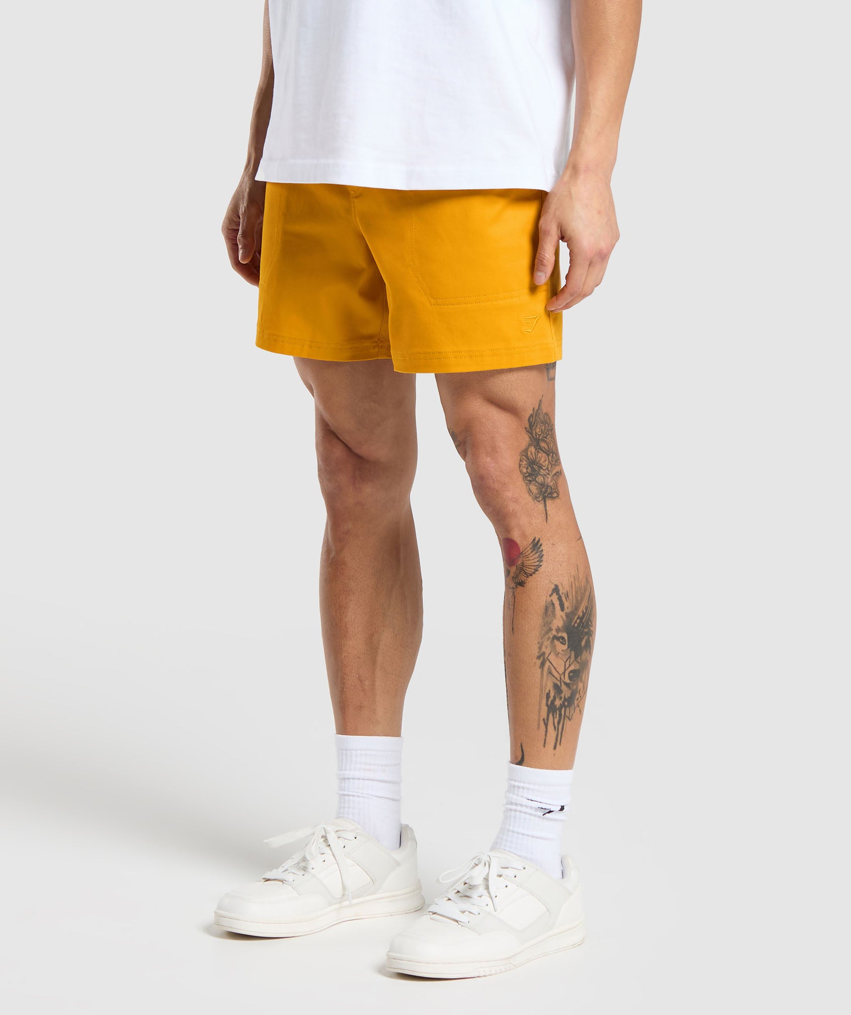 Rest Day Woven Shorts in Burnt Yellow - view 3