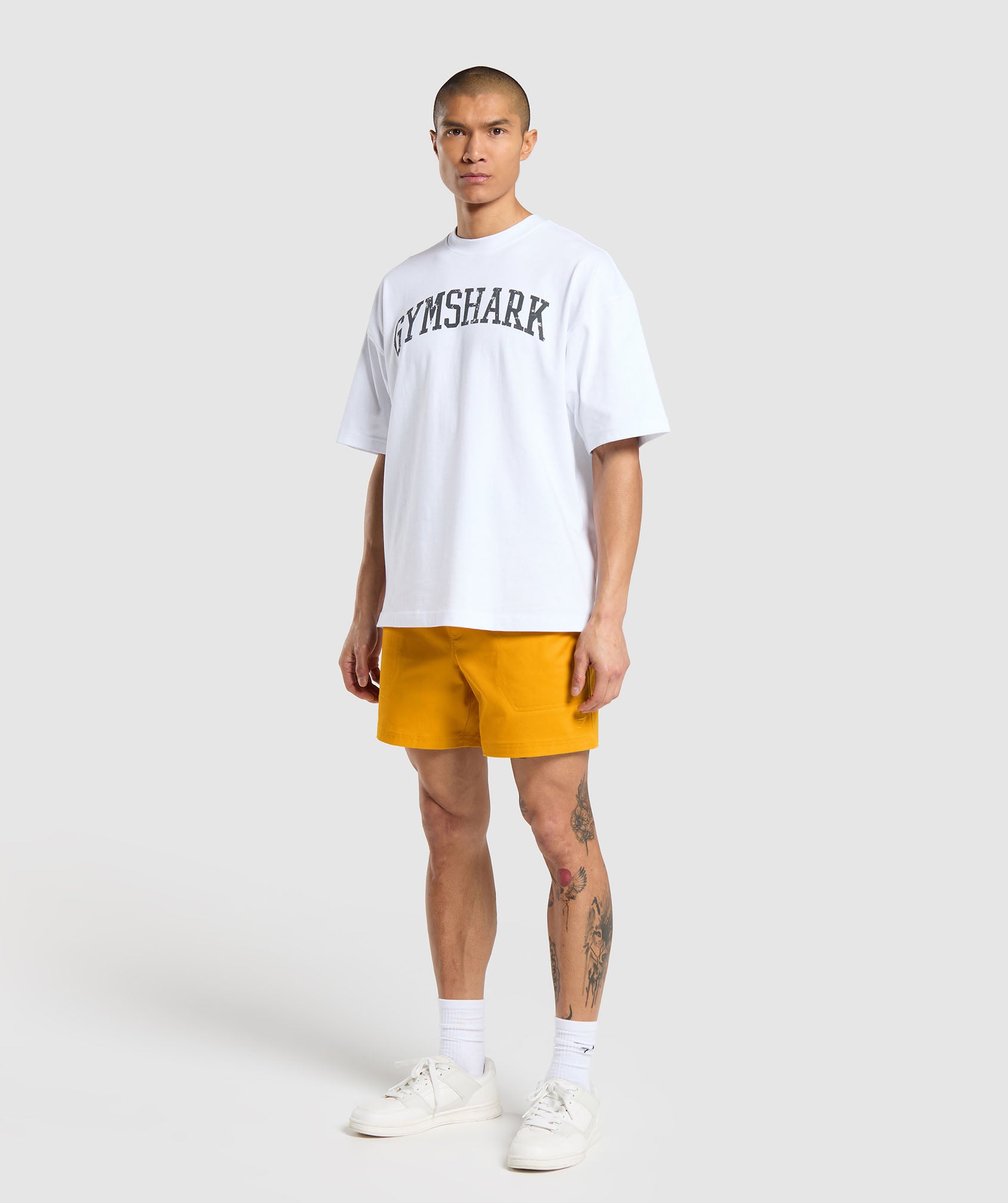 Rest Day Woven Shorts in Burnt Yellow - view 4