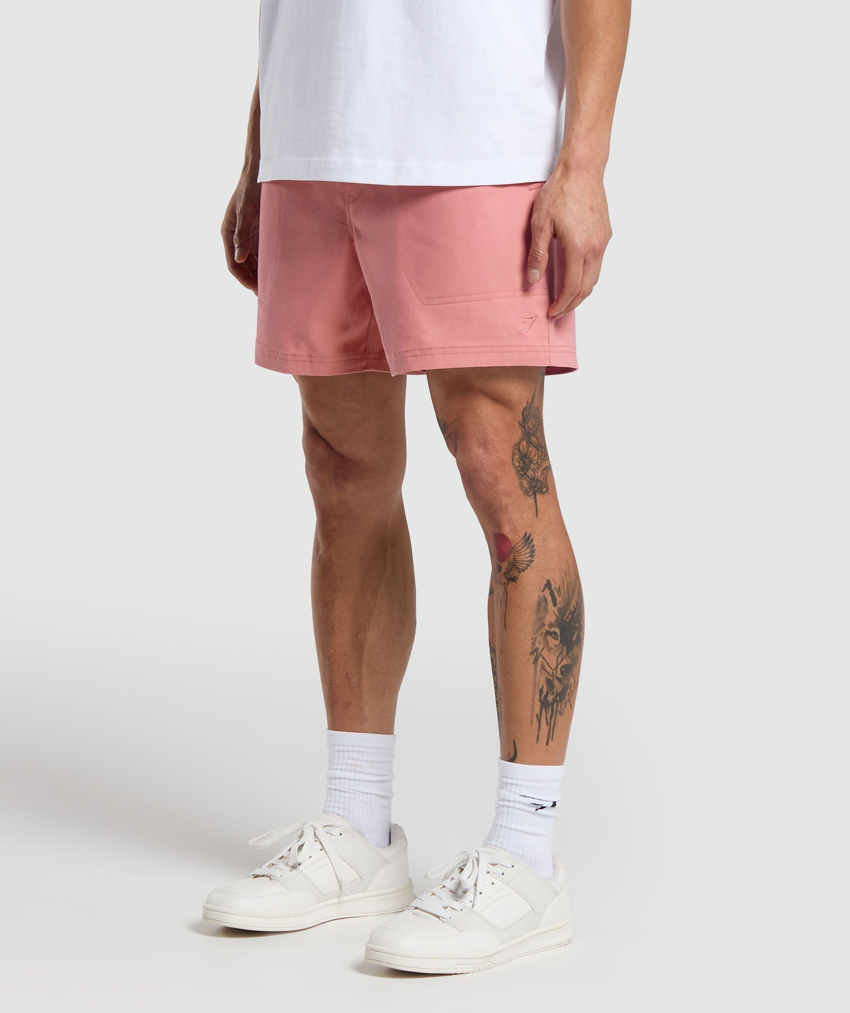 Rest Day Woven Shorts in Classic Pink - view 3