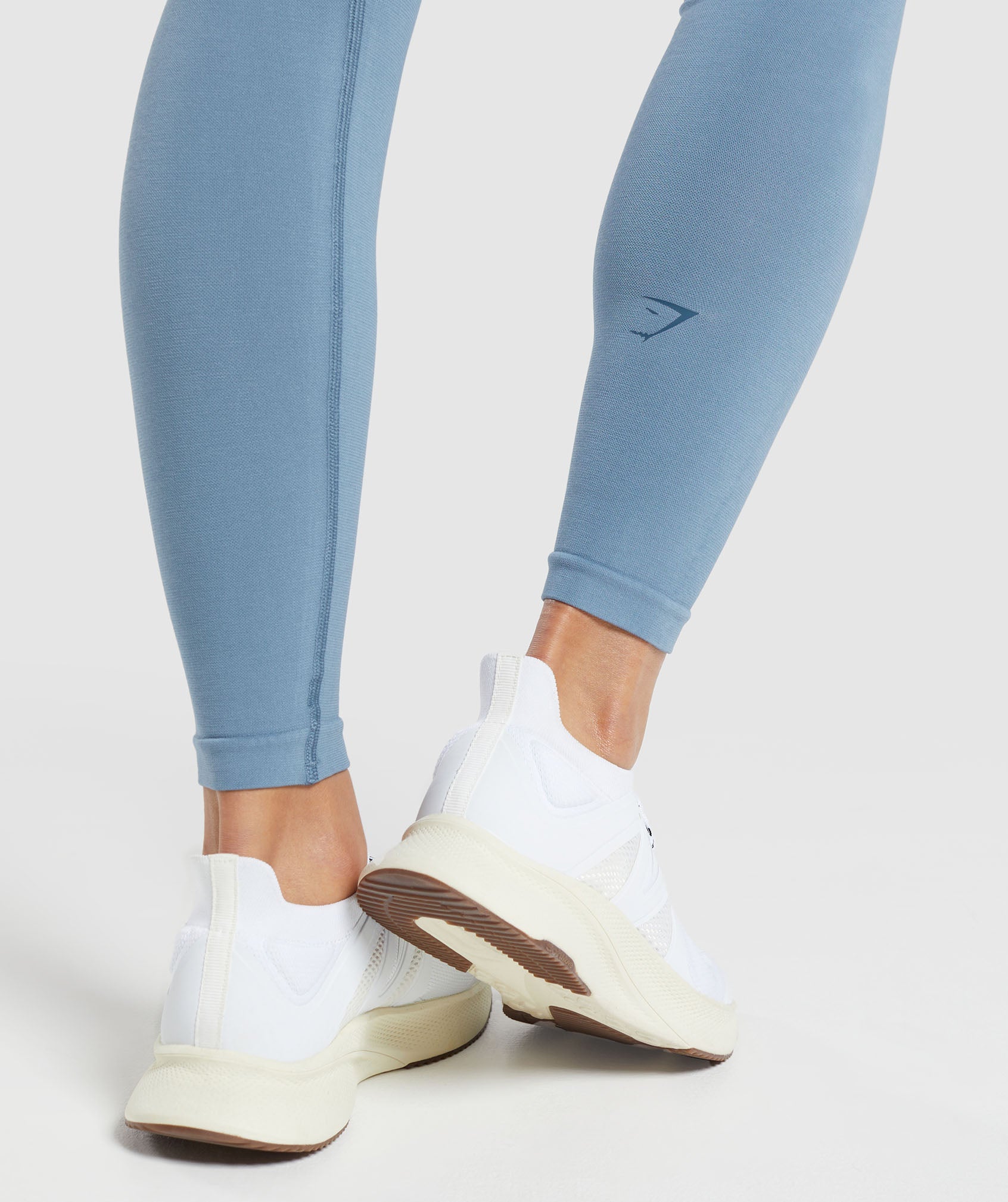 Cotton Seamless Leggings in Faded Blue - view 5