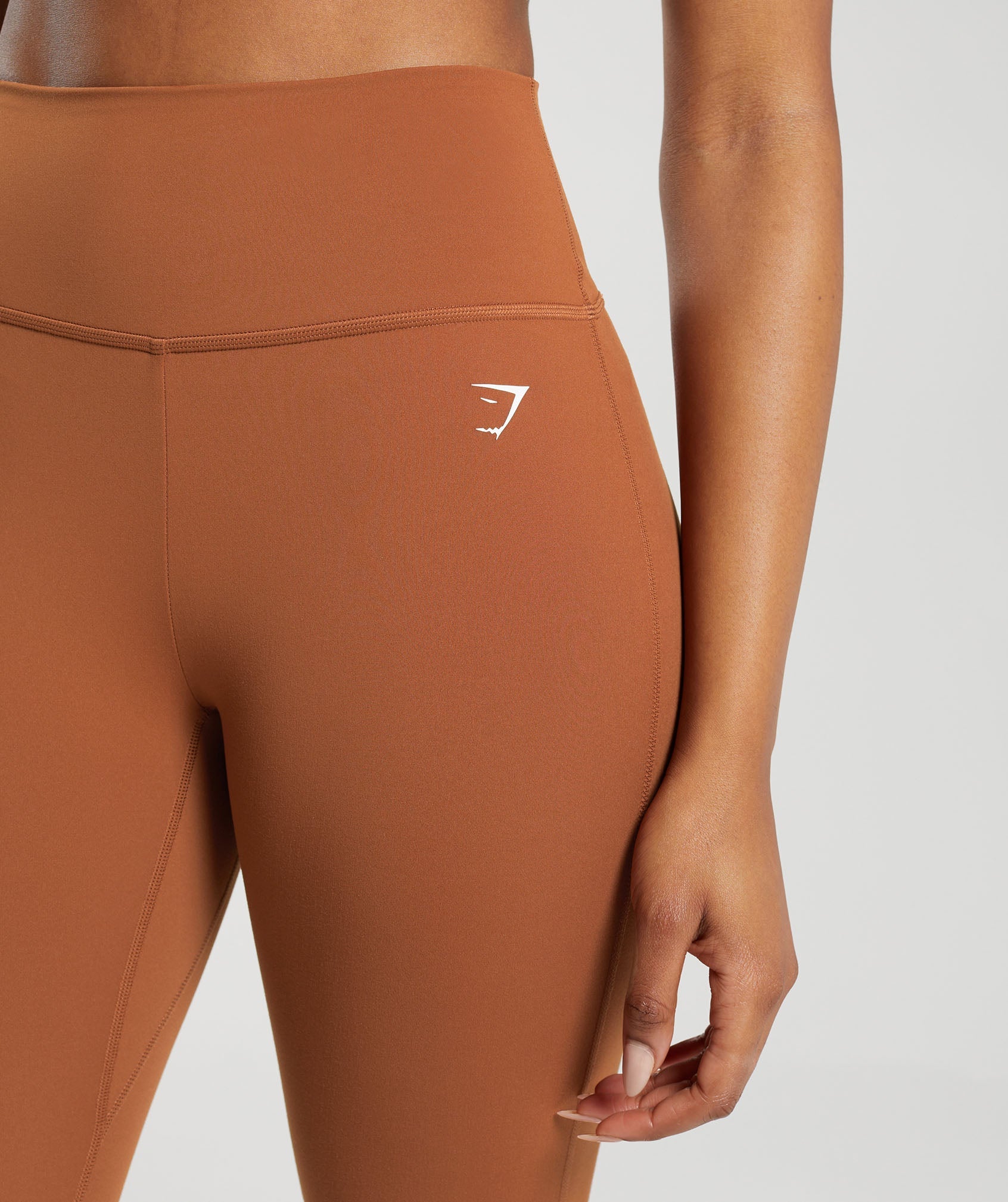 Ribbon Ankle Leggings in Copper Brown - view 6