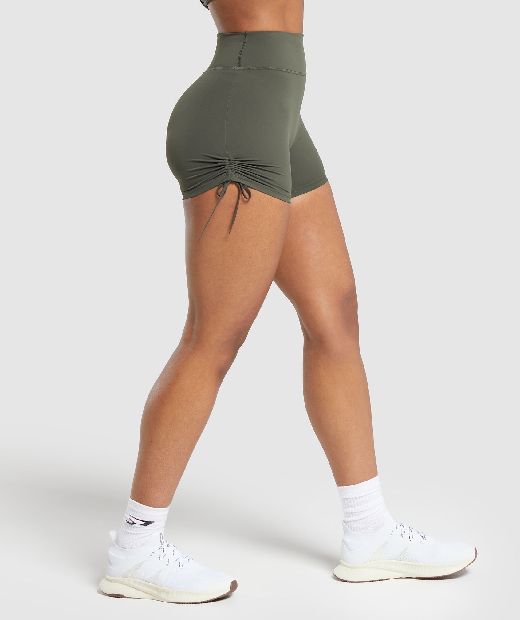 Ruche Shorts- Strength Green in null - view 3