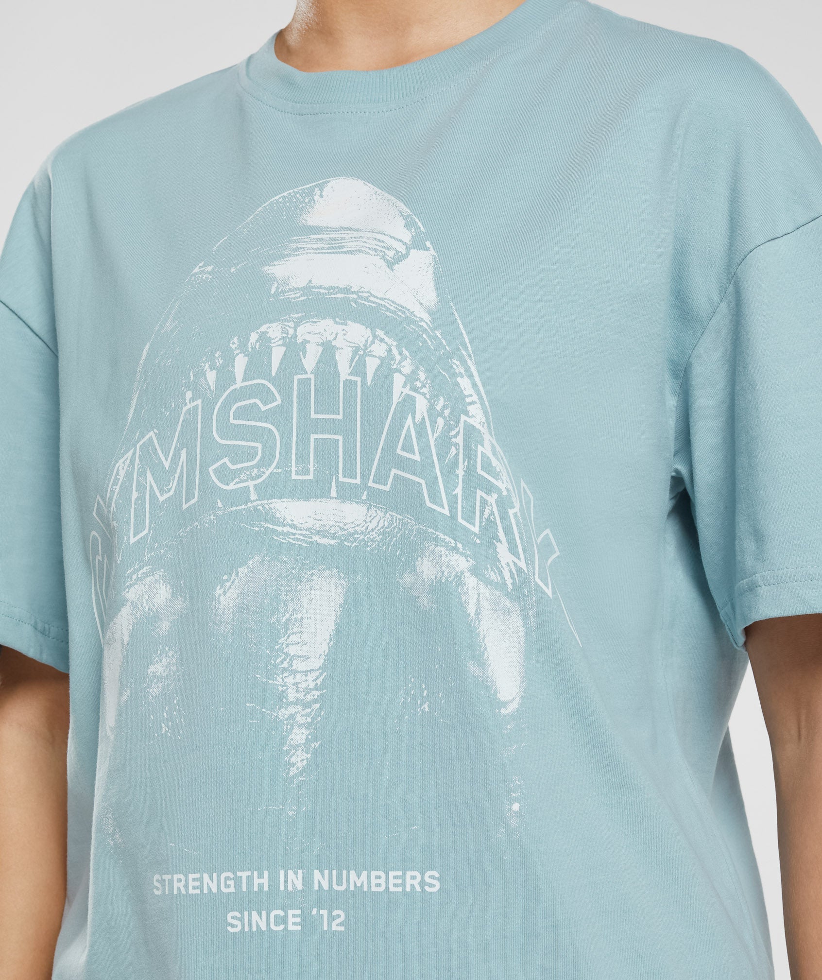 Shark Attack Oversized T-Shirt in Blue - view 4