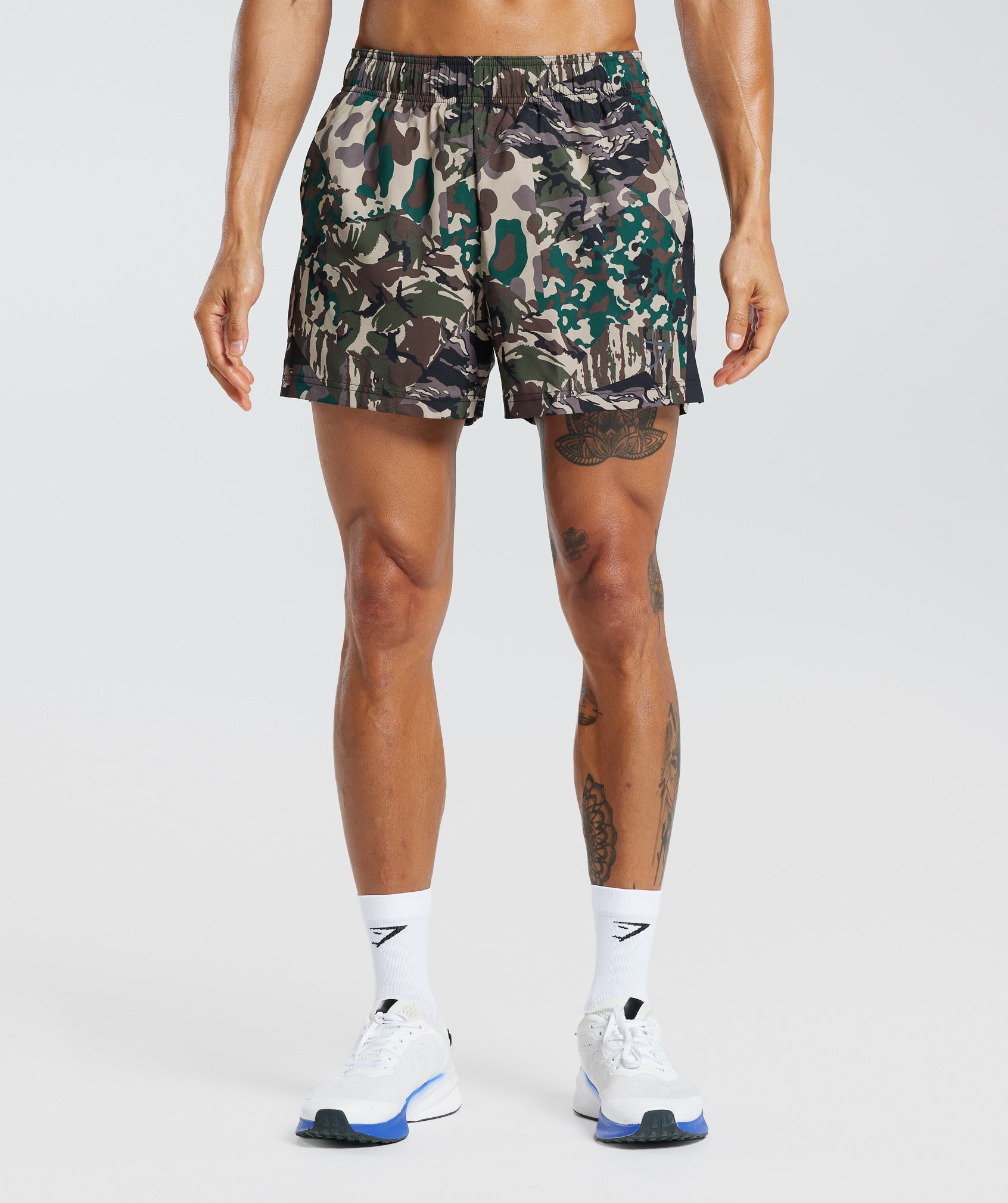 Gymshark Sport 5 Shorts - Linen Brown/Dark Grey