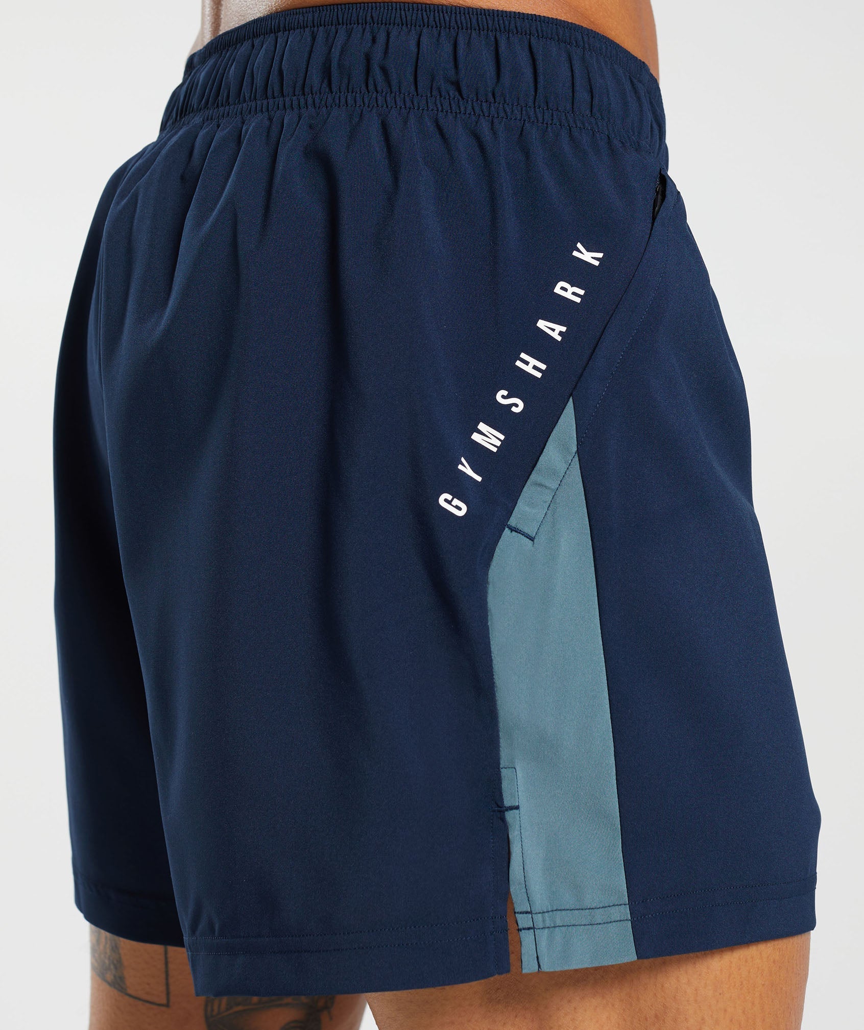 Sport 5" Shorts in Navy/Denim Teal - view 5