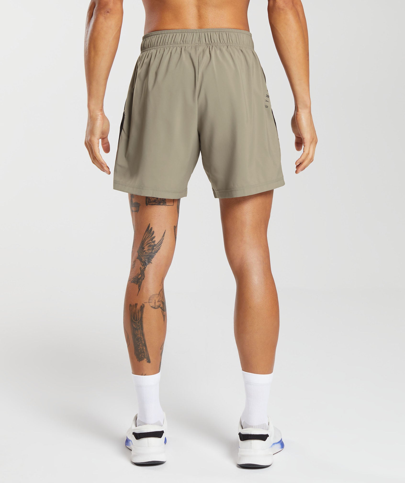 Gymshark Shorts Herre Udsalg - Hvide Blå Gymshark Recess 3 Shorts