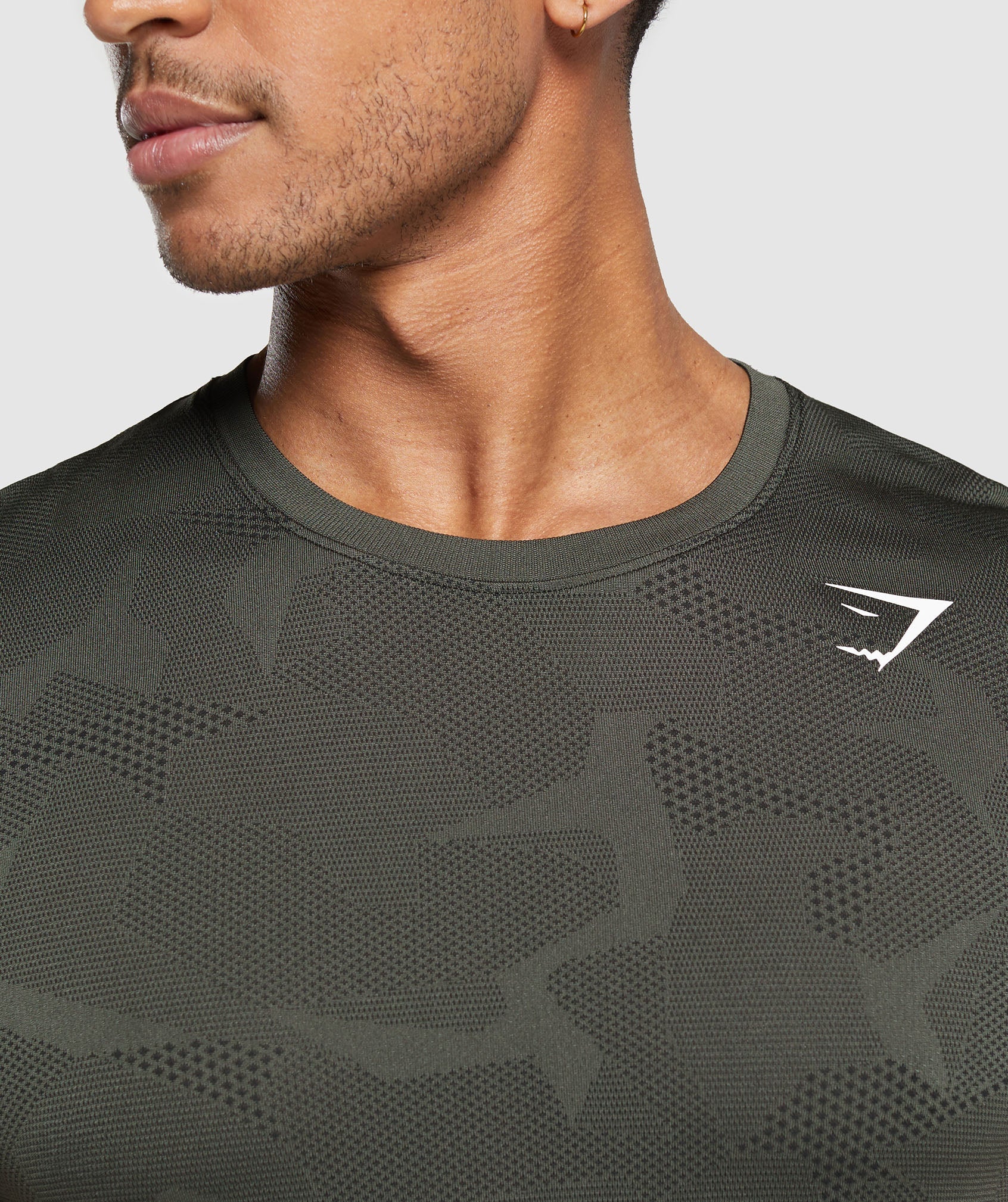 Sport Seamless T-Shirt in Strength Green/Black - view 5