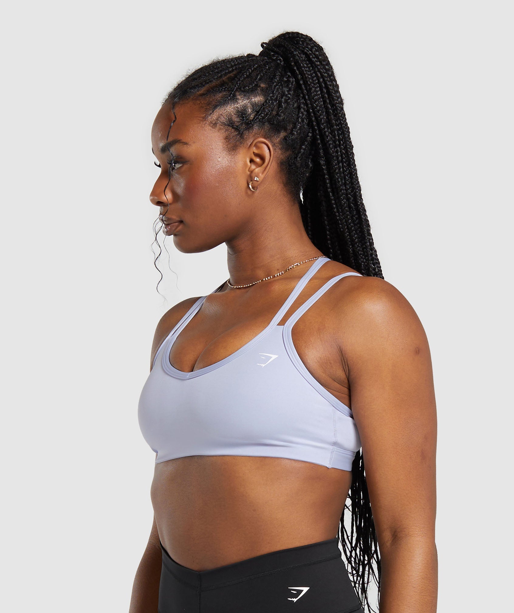 Strap Feature Sports Bra in Silver Lilac - view 3