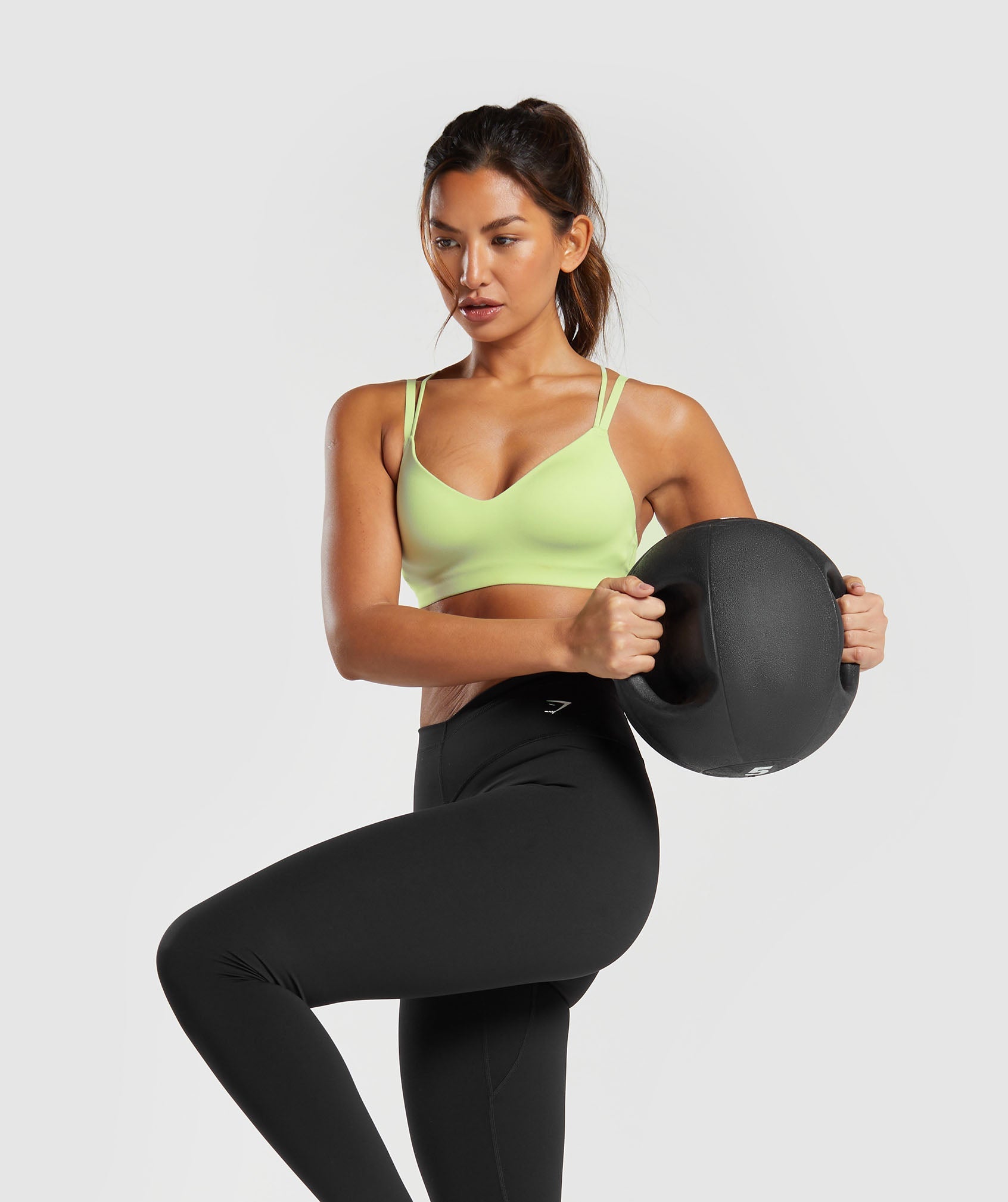 Stylish Green Gym Shark Sports Bra