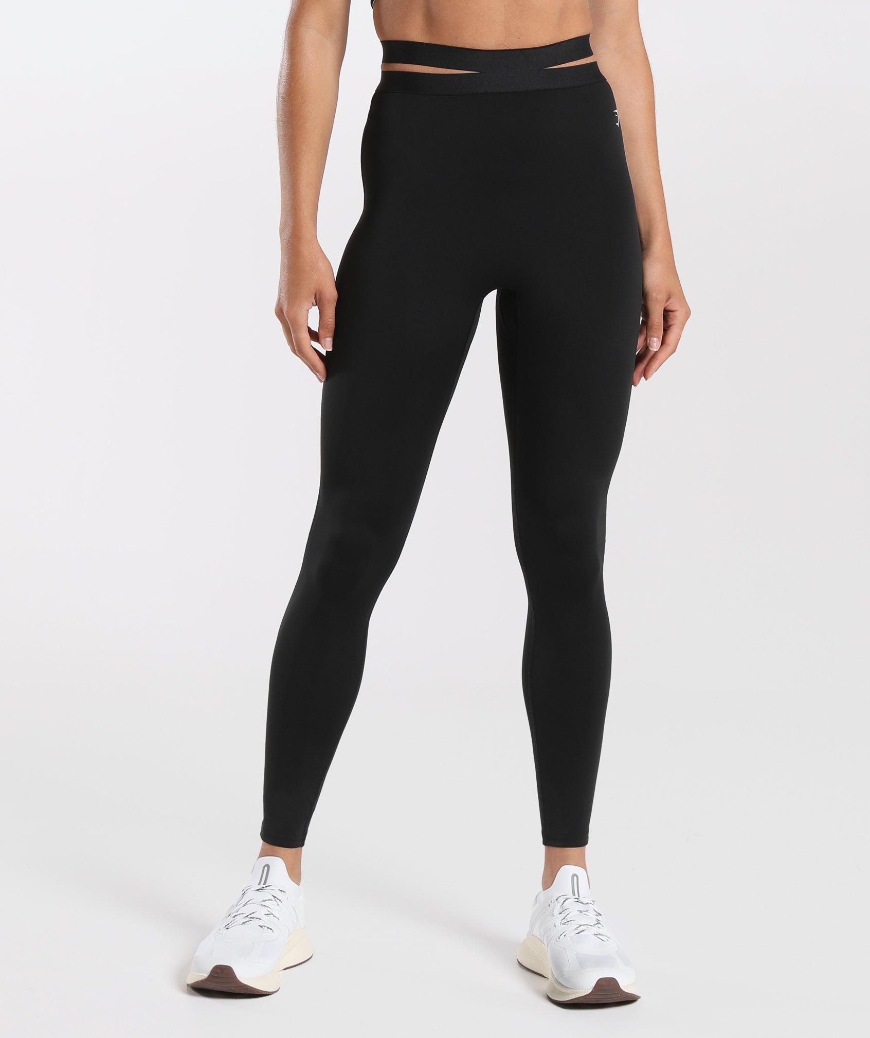 Strappy Waistband Leggings in Black - view 1
