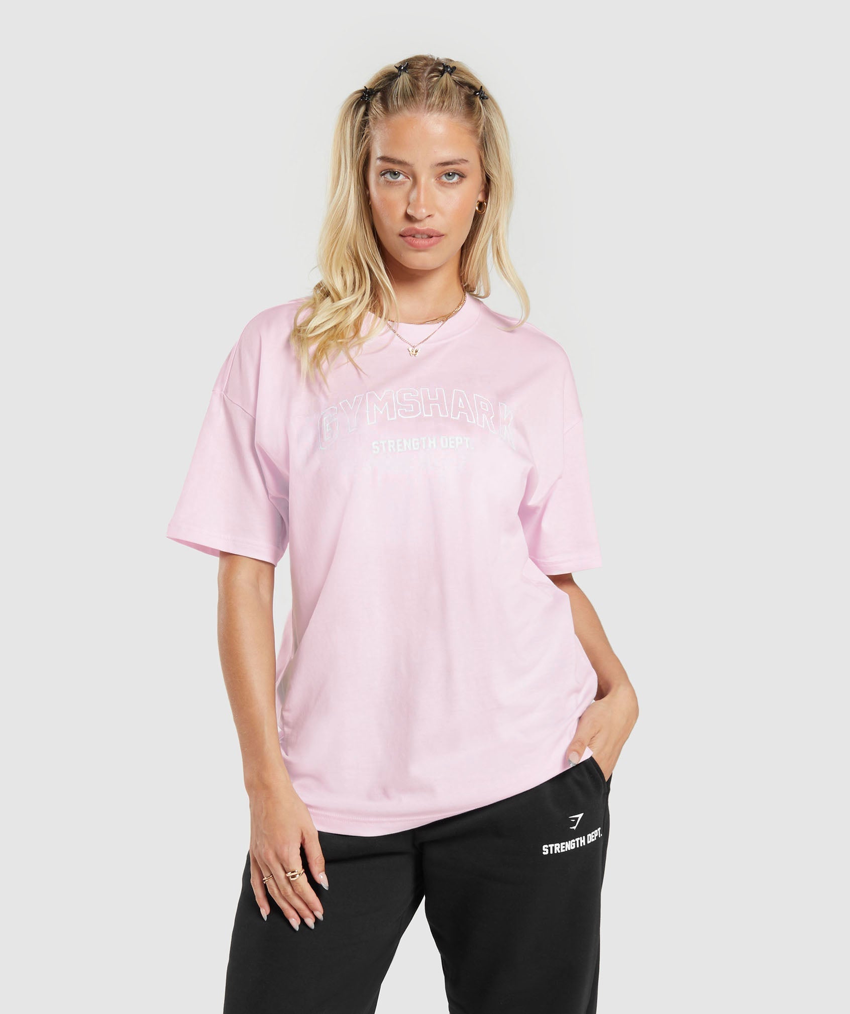 Strength Department  Oversized T-Shirt in Lemonade Pink - view 1