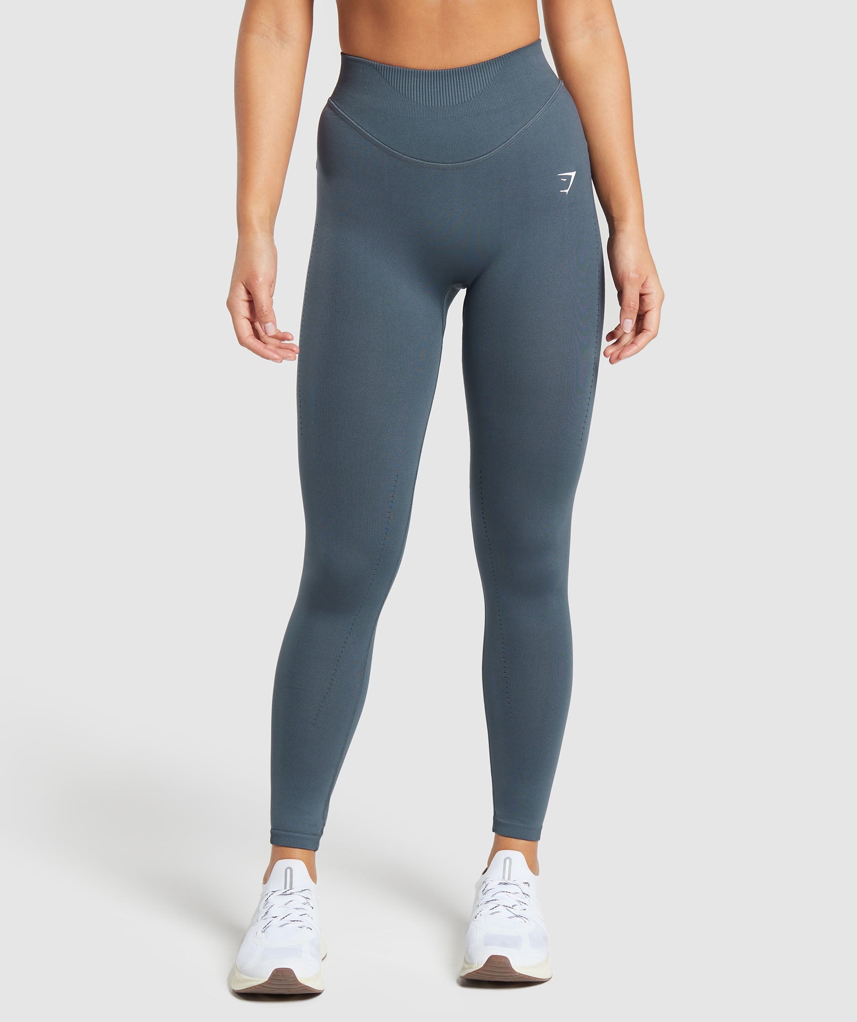 Gymshark Energy Seamless Leggings BLUE Holes/Perforated Sz XS Extra Small