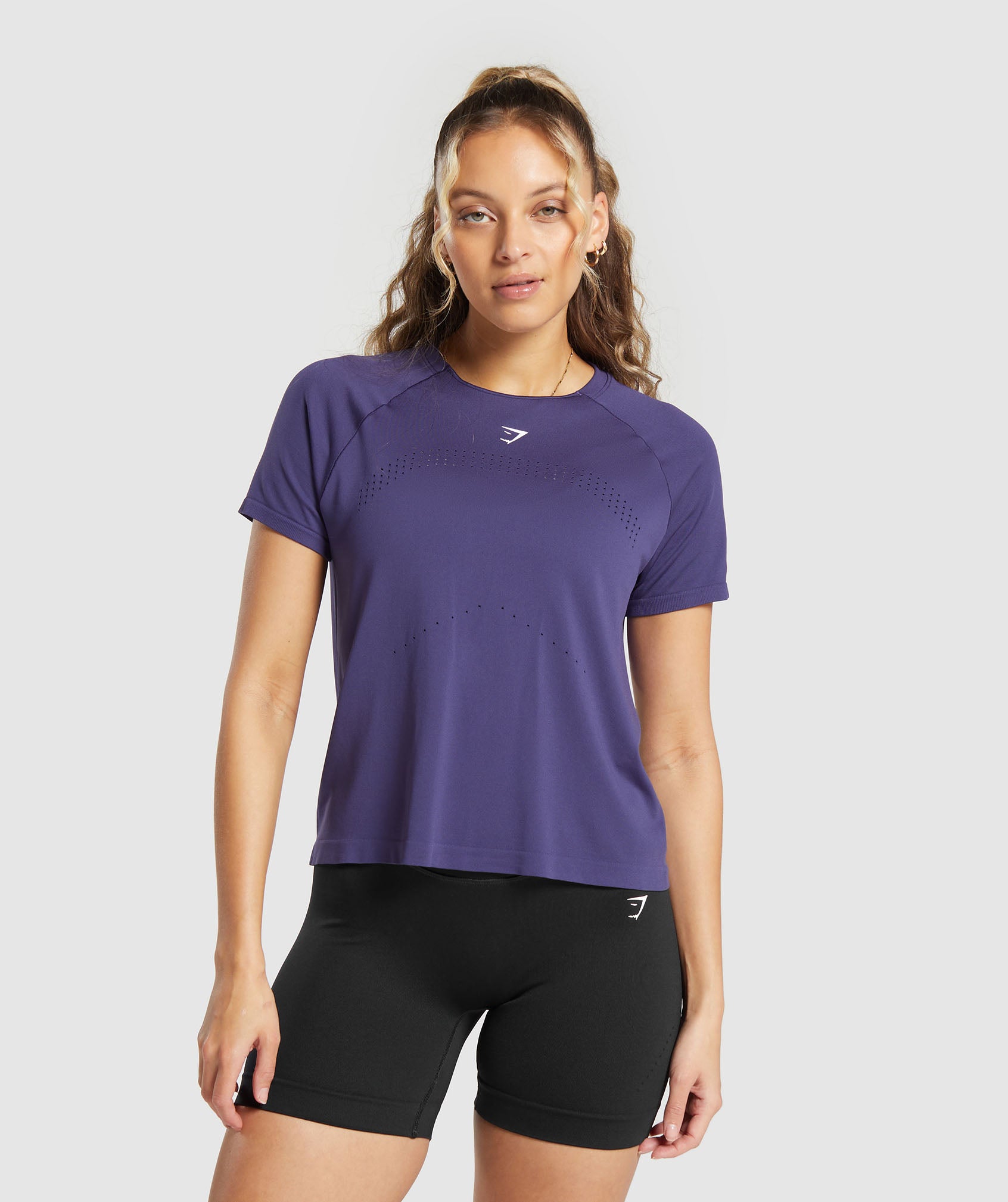  Womens Pima Cotton Workout Crop Tops Short Sleeve Yoga Shirts  Casual Athletic Running T-Shirts Eggplant Heather Small